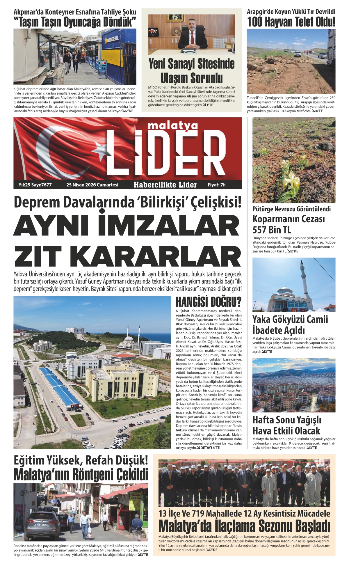 25 NİSAN 2026 LİDER GAZETESİ