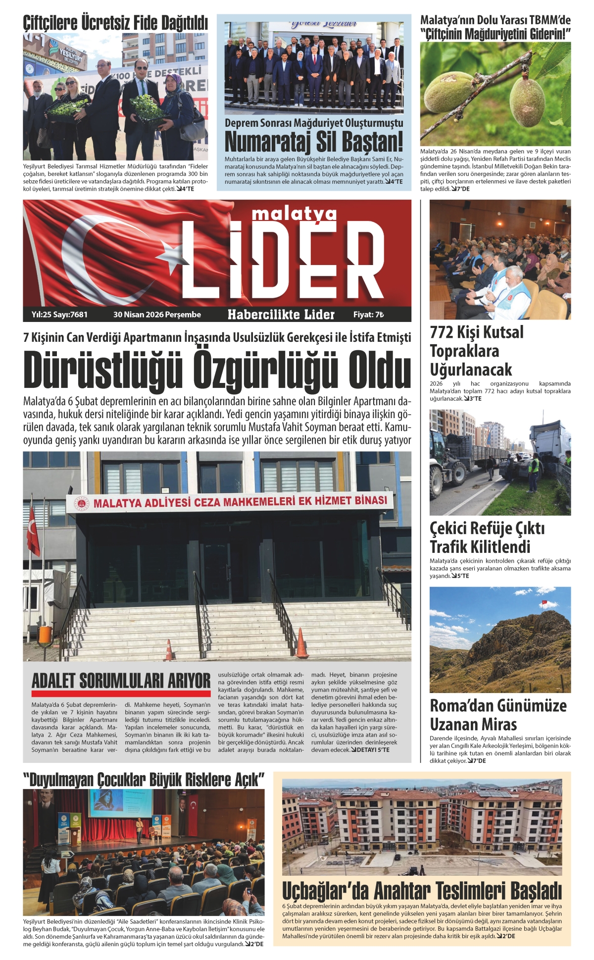 30 NİSAN 2026 LİDER GAZETESİ