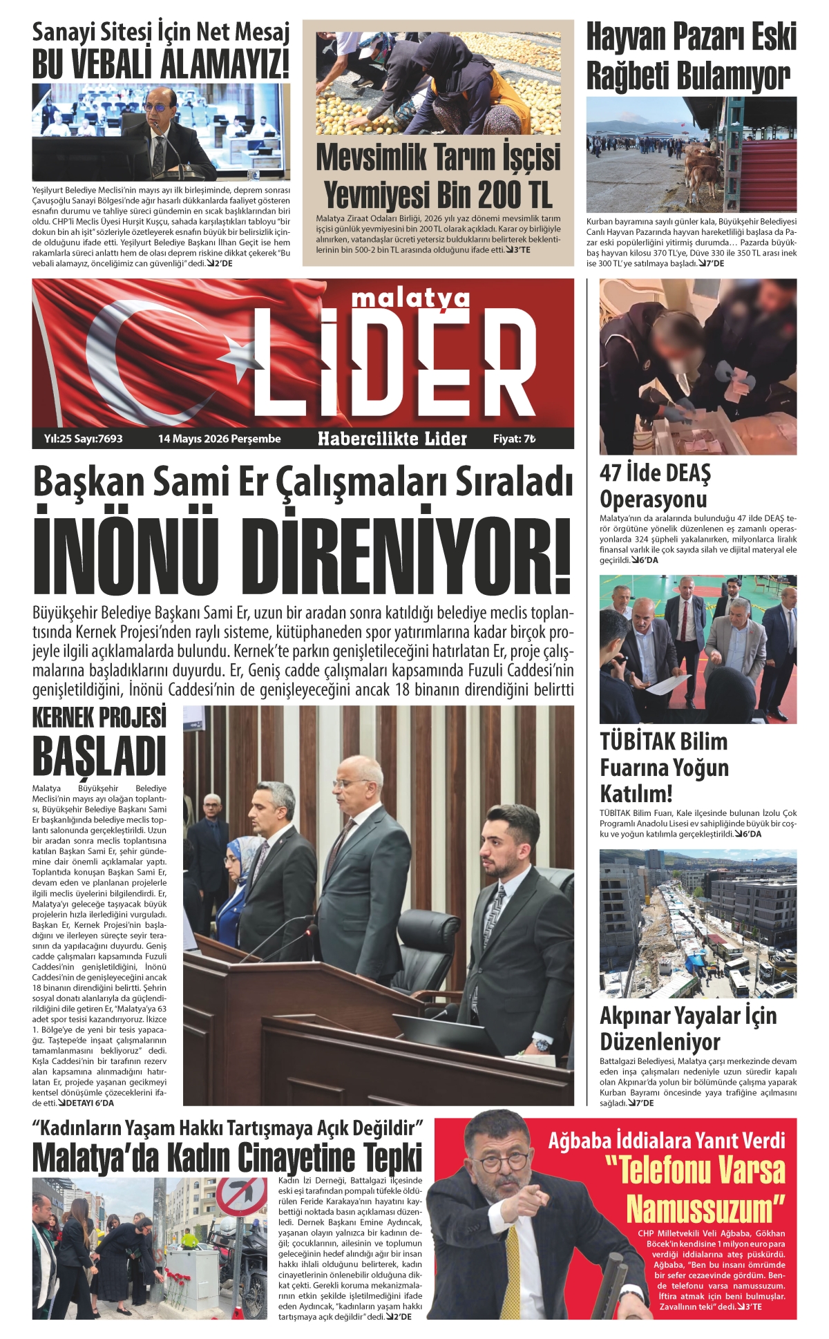 14 MAYIS 2026 LİDER GAZETESİ