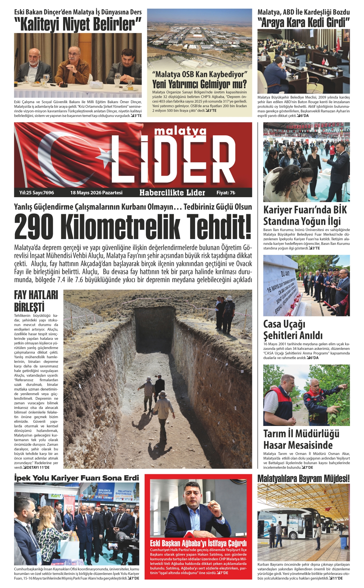 18 MAYIS 2026 LİDER GAZETESİ