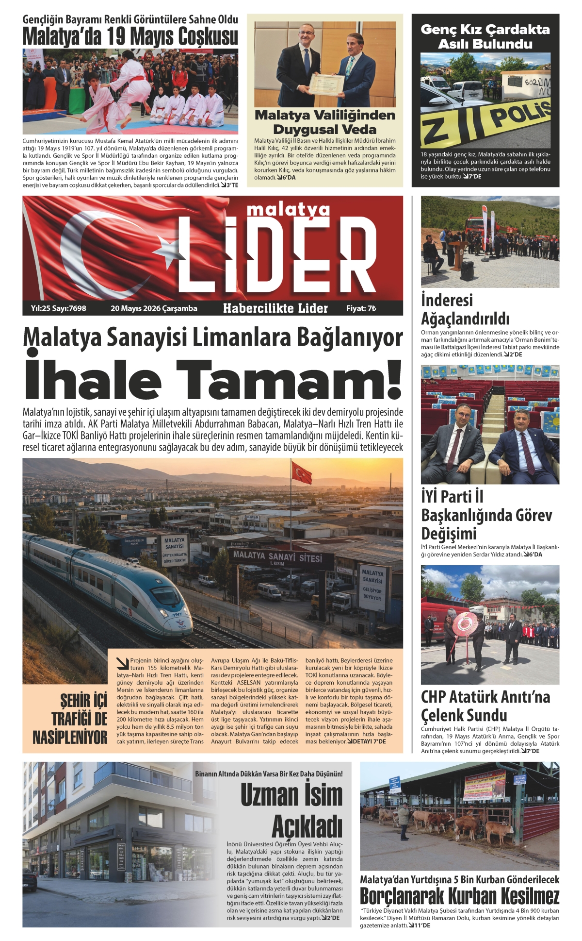20 MAYIS 2026 LİDER GAZETESİ