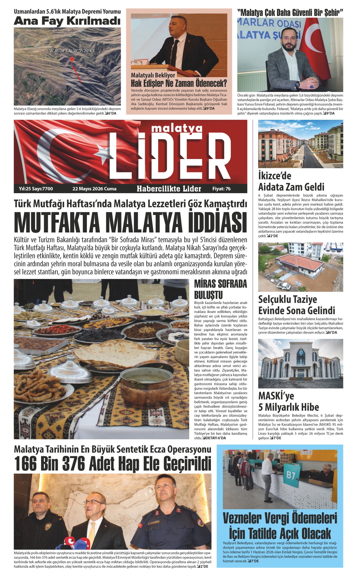 22 MAYIS 2026 LİDER GAZETESİ