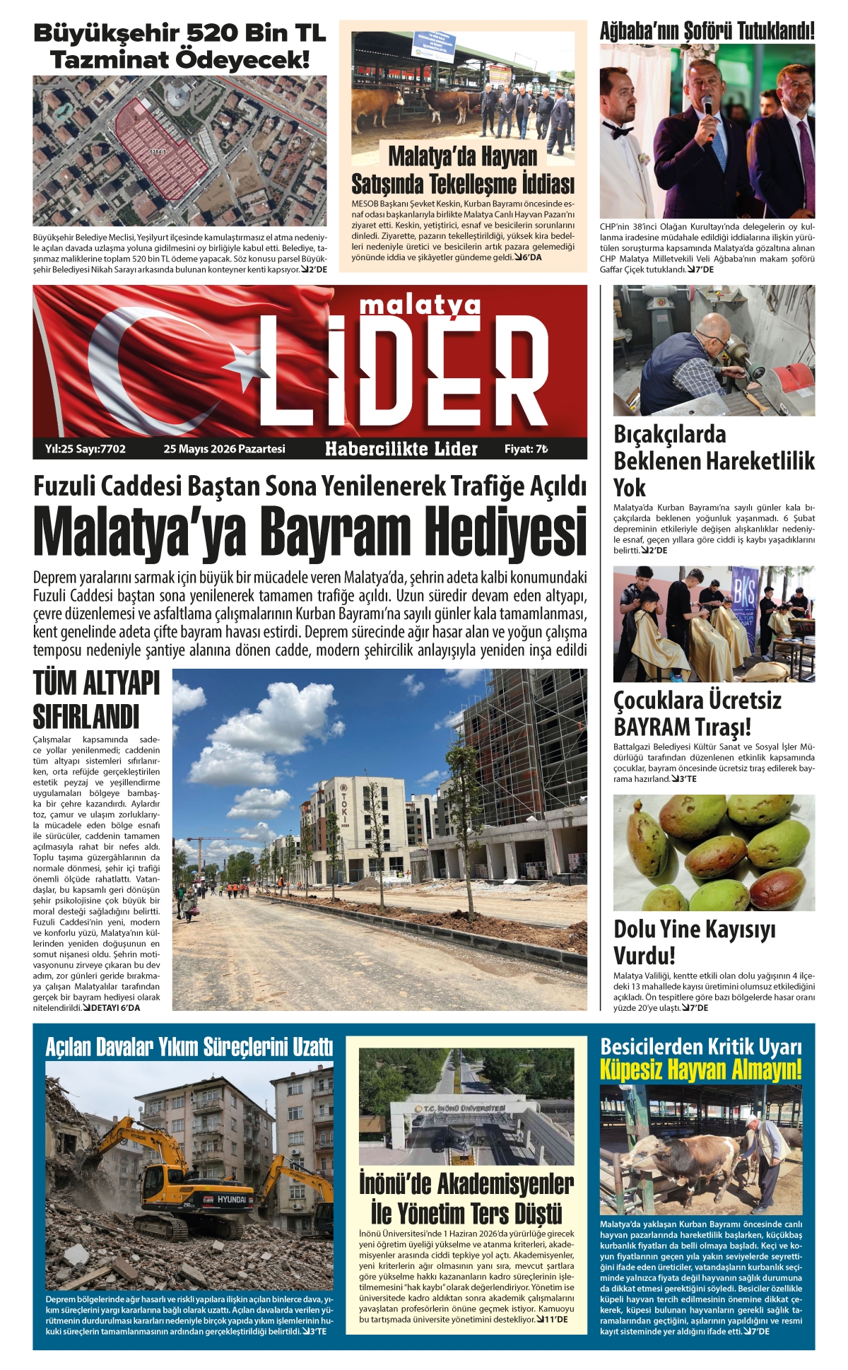 25 MAYIS 2026 LİDER GAZETESİ
