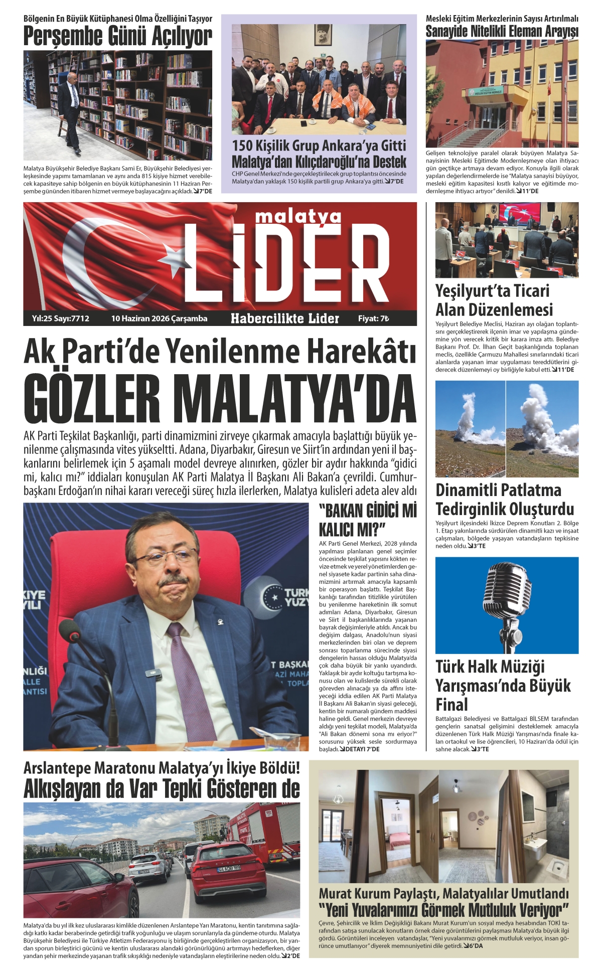 10 HAZİRAN 2026 LİDER GAZETESİ