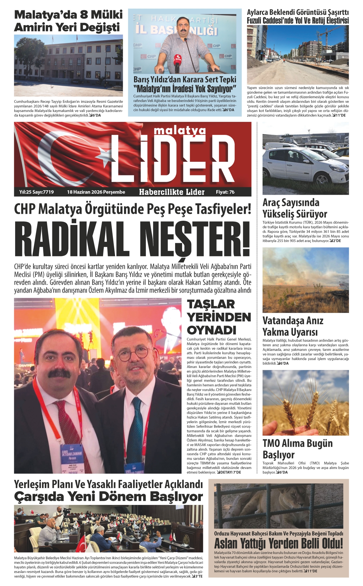 18 HAZİRAN 2026 LİDER GAZETESİ