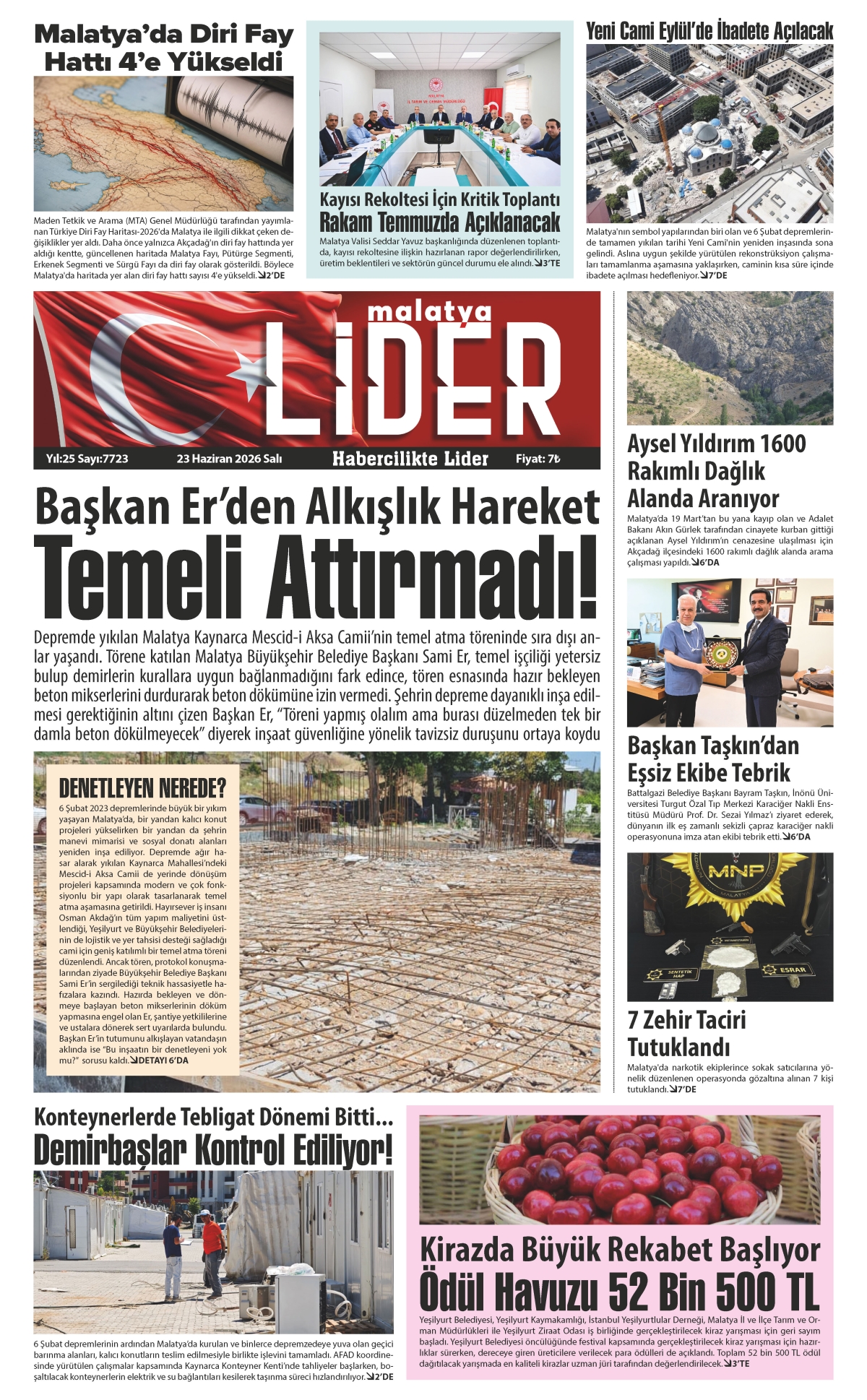 23 HAZİRAN 2026 LİDER GAZETESİ