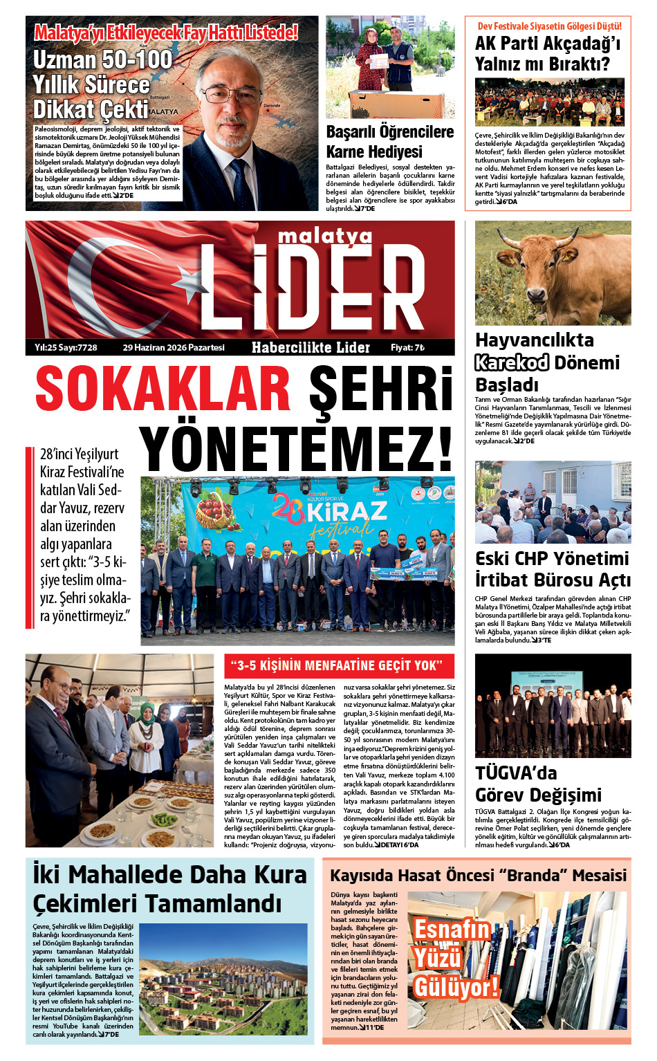 29 HAZİRAN 2026 LİDER GAZETESİ