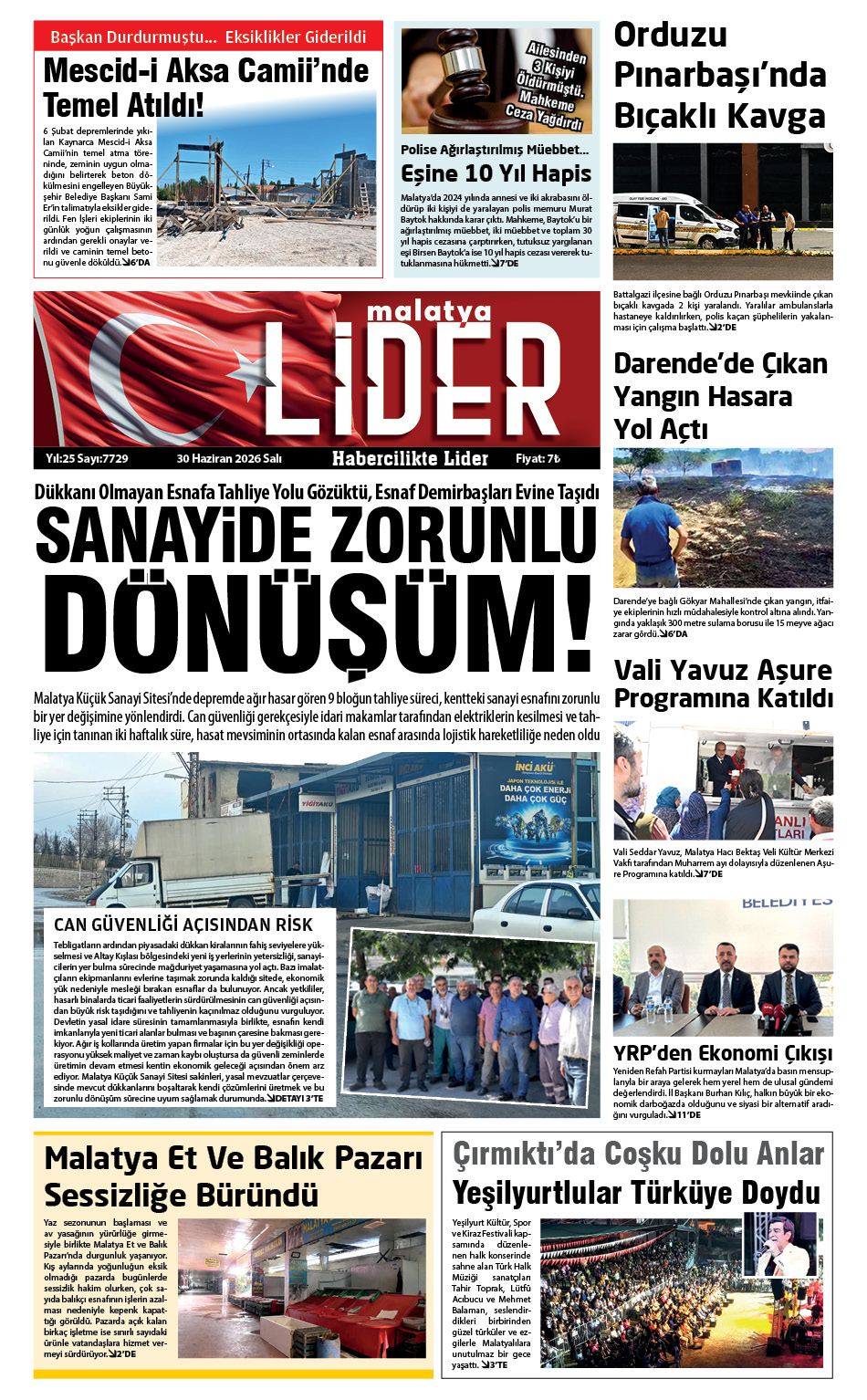 30 HAZİRAN 2026 LİDER GAZETESİ