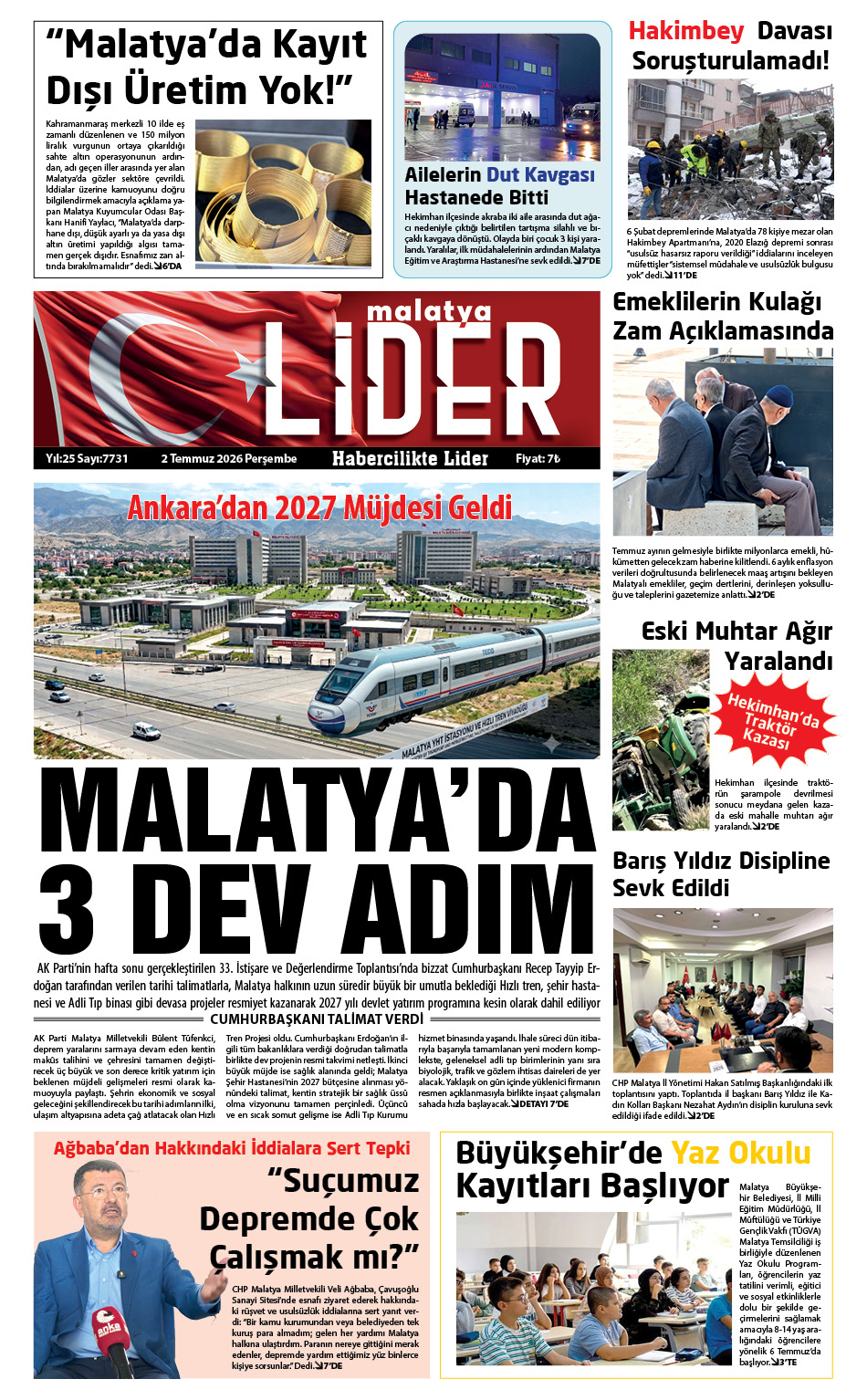 02 TEMMUZ 2026 LİDER GAZETESİ