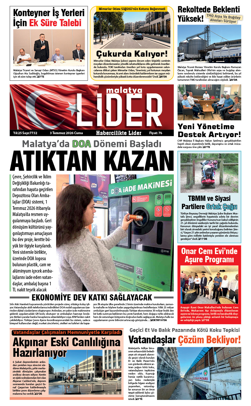 03 TEMMUZ 2026 LİDER GAZETESİ