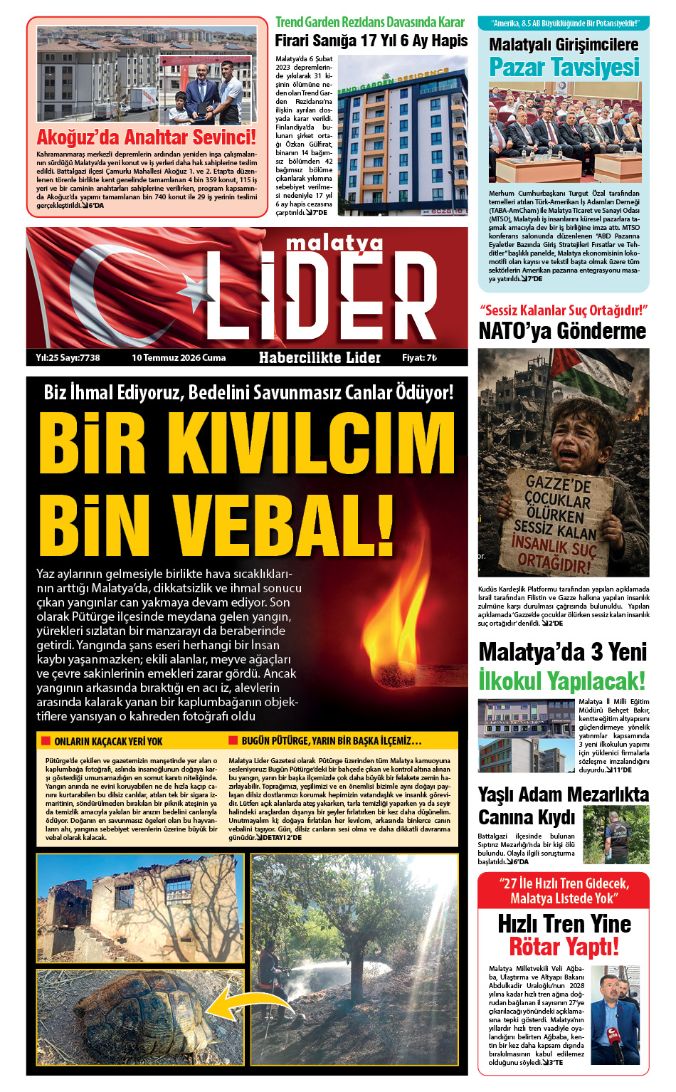 10 TEMMUZ 2026 LİDER GAZETESİ