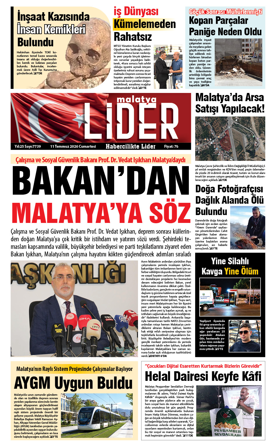11 TEMMUZ 2026 LİDER GAZETESİ