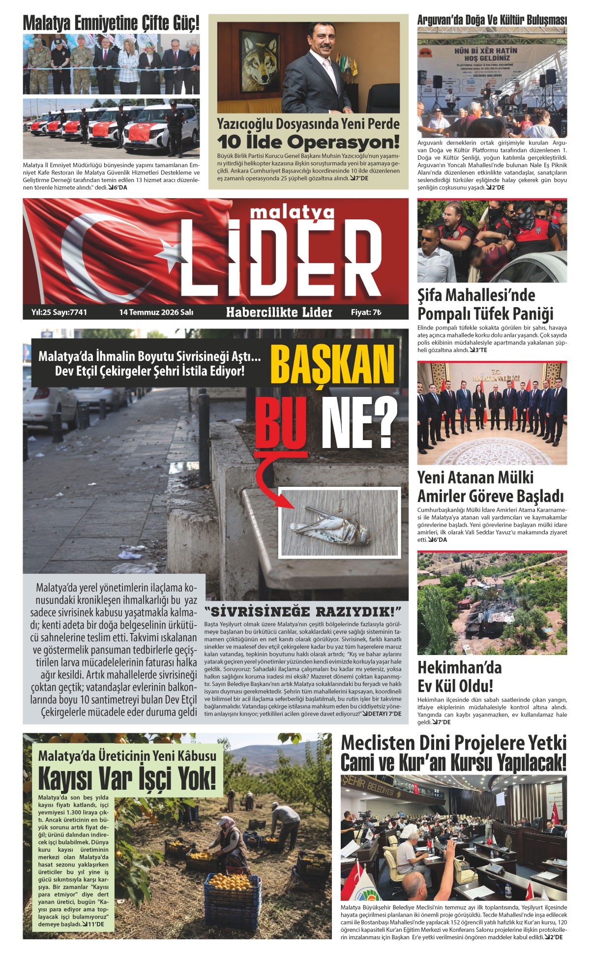 14 TEMMUZ 2026 LİDER GAZETESİ