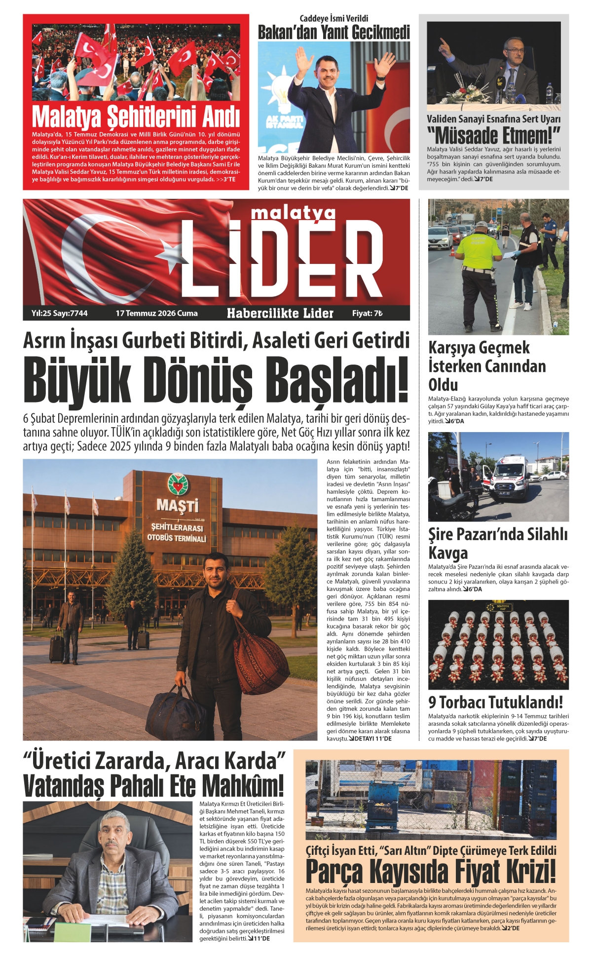 17 TEMMUZ 2026 LİDER GAZETESİ