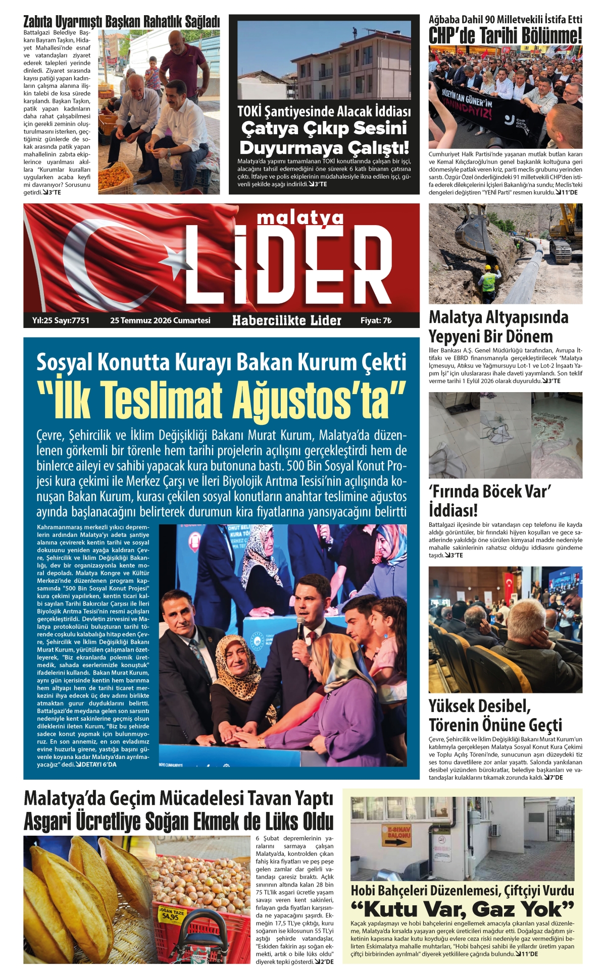 25 TEMMUZ 2026 LİDER GAZETESİ