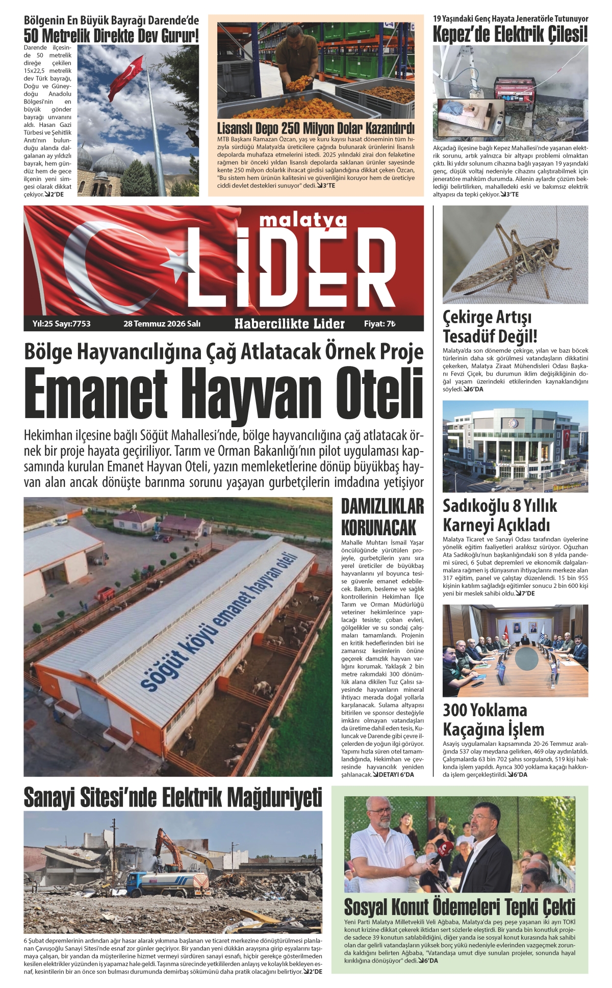 28 TEMMUZ 2026 LİDER GAZETESİ