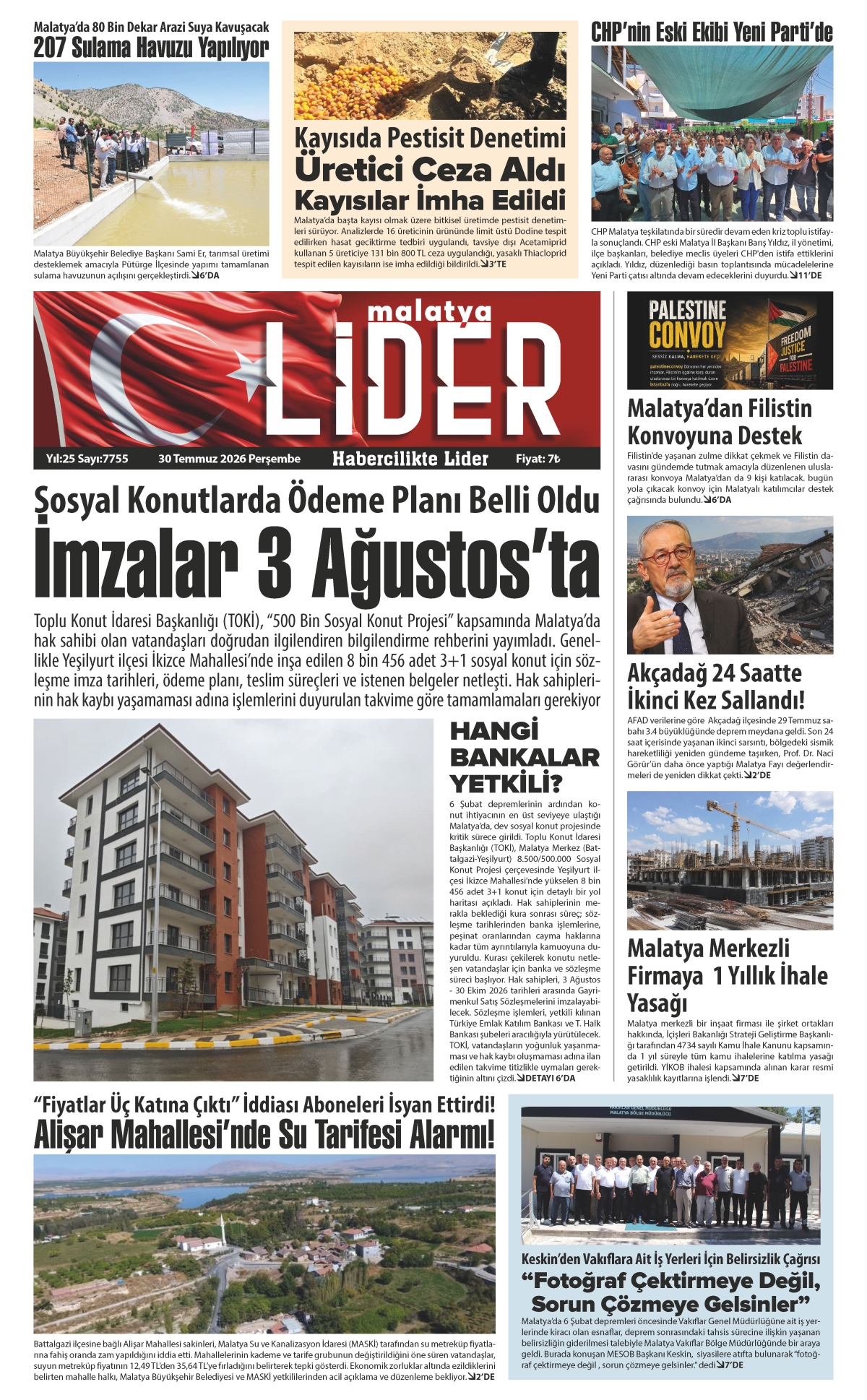 30 TEMMUZ 2026 LİDER GAZETESİ