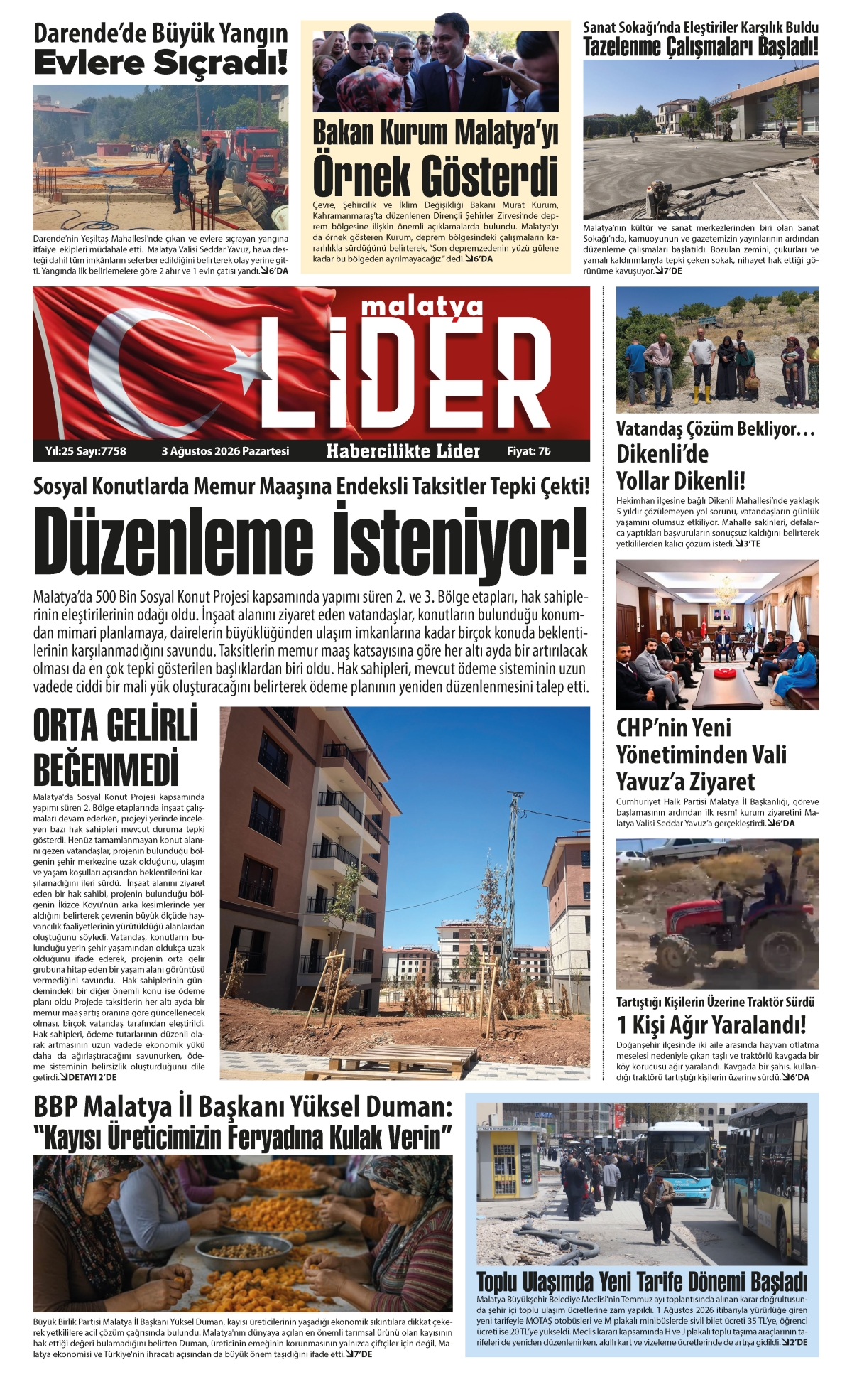 03 AĞUSTOS 2026 LİDER GAZETESİ