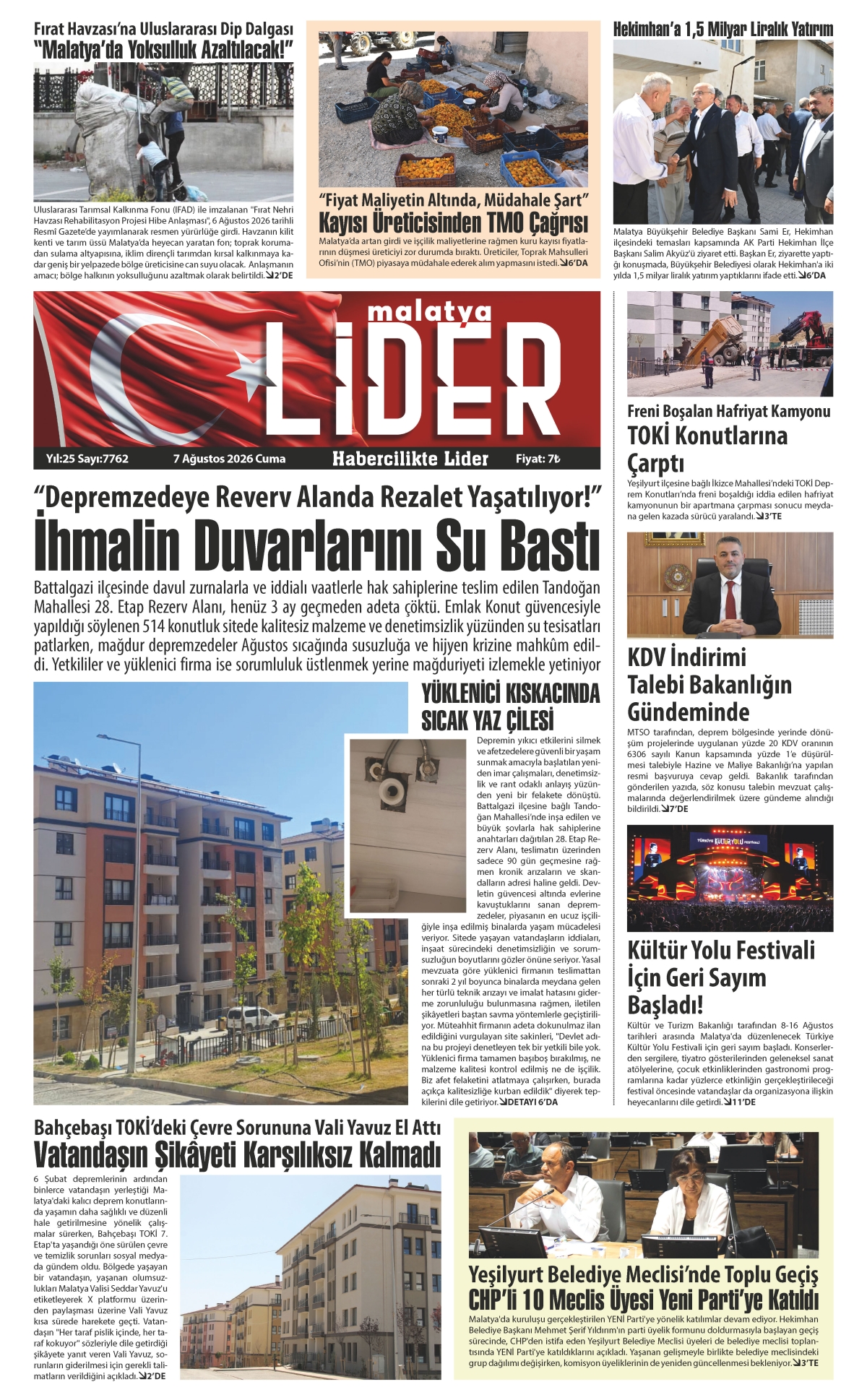 07 AĞUSTOS 2026 LİDER GAZETESİ
