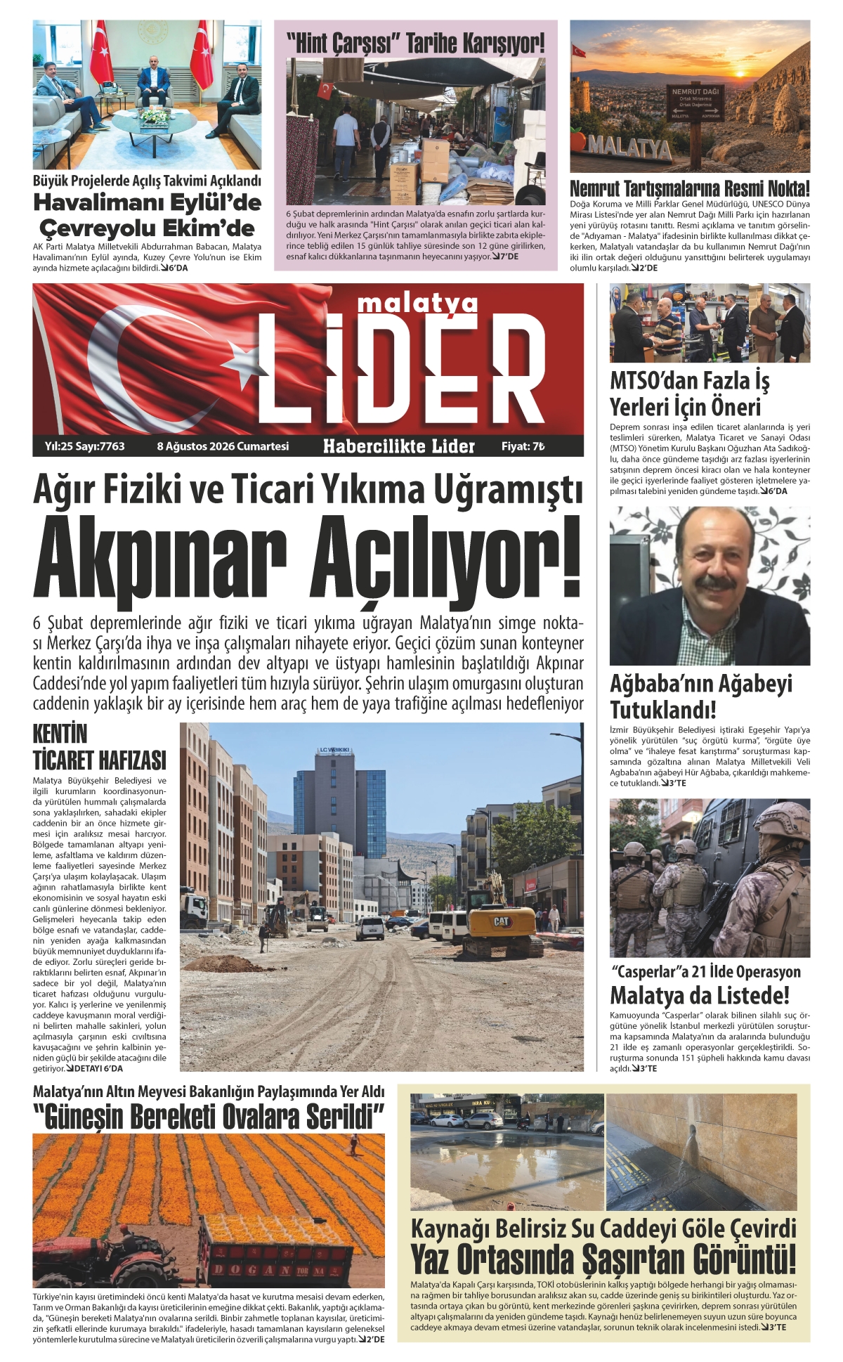 08 AĞUSTOS 2026 LİDER GAZETESİ