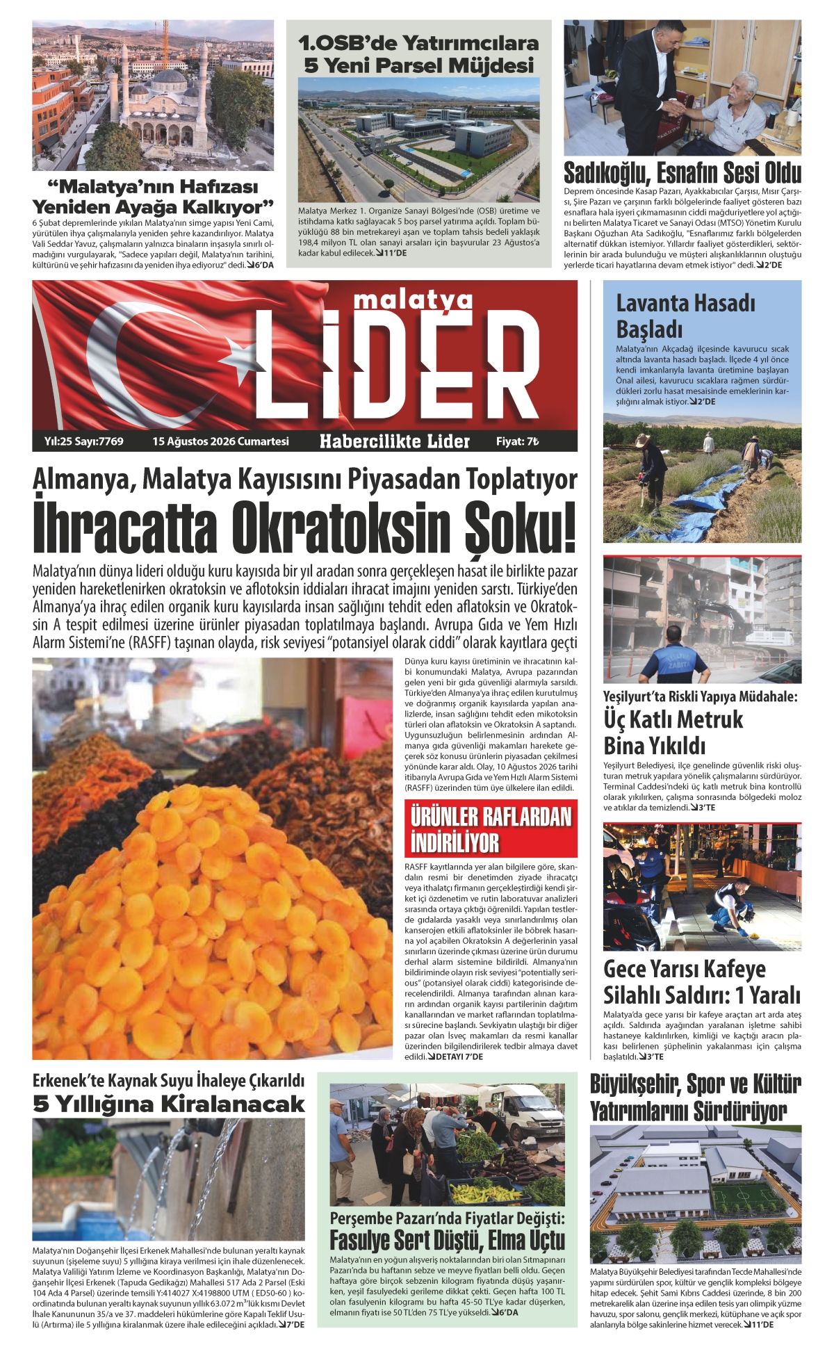 15 AĞUSTOS 2026 LİDER GAZETESİ