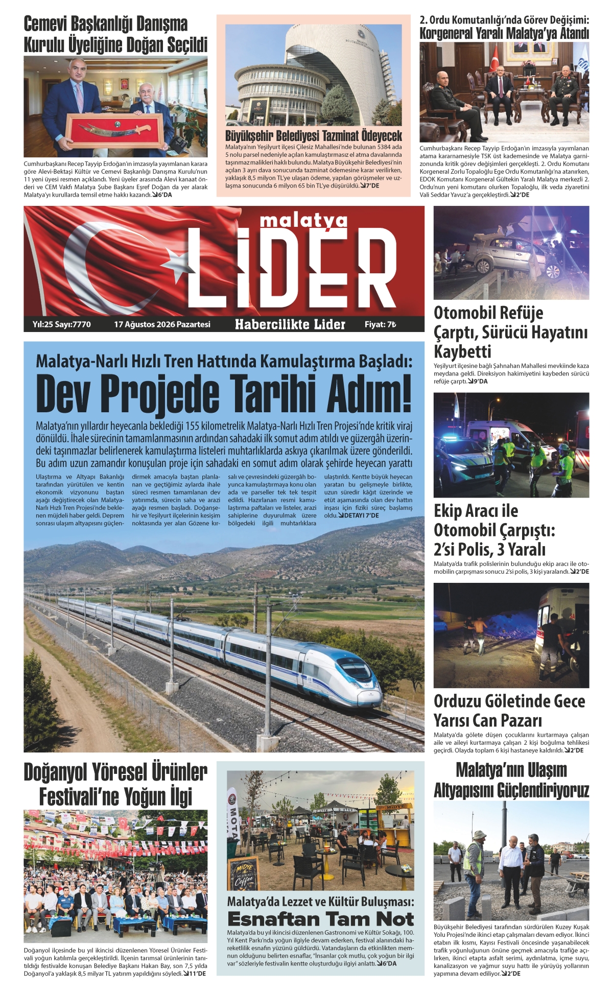 17 AĞUSTOS 2026 LİDER GAZETESİ