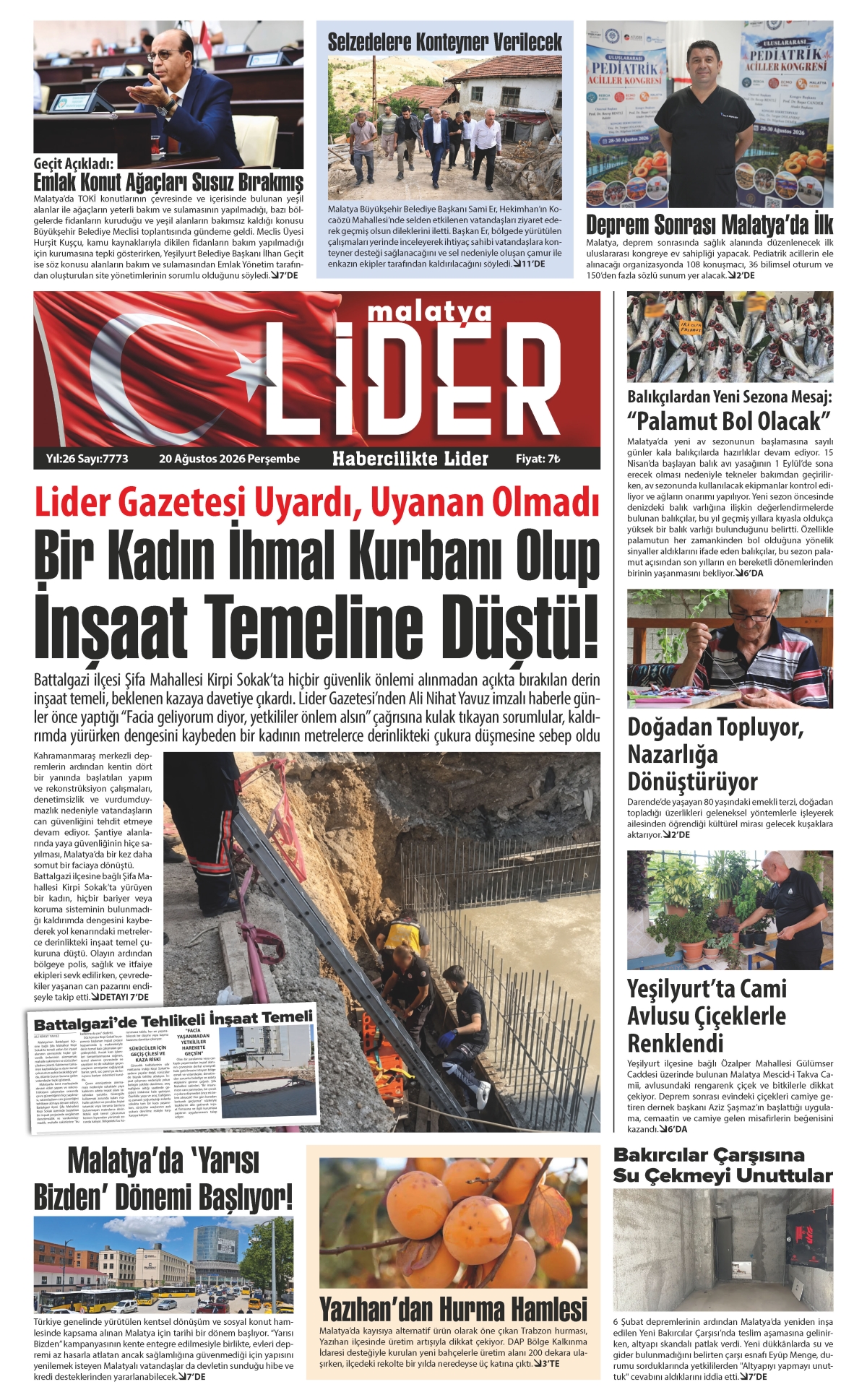 20 AĞUSTOS 2026 LİDER GAZETESİ