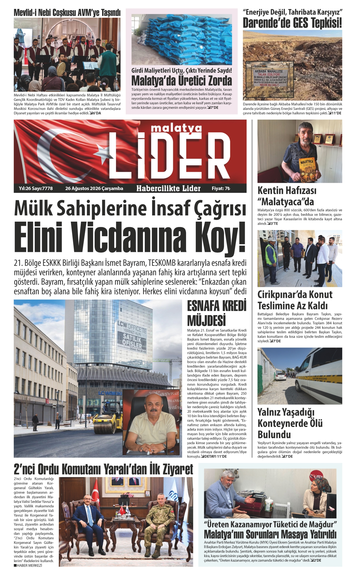 26 AĞUSTOS 2026 LİDER GAZETESİ