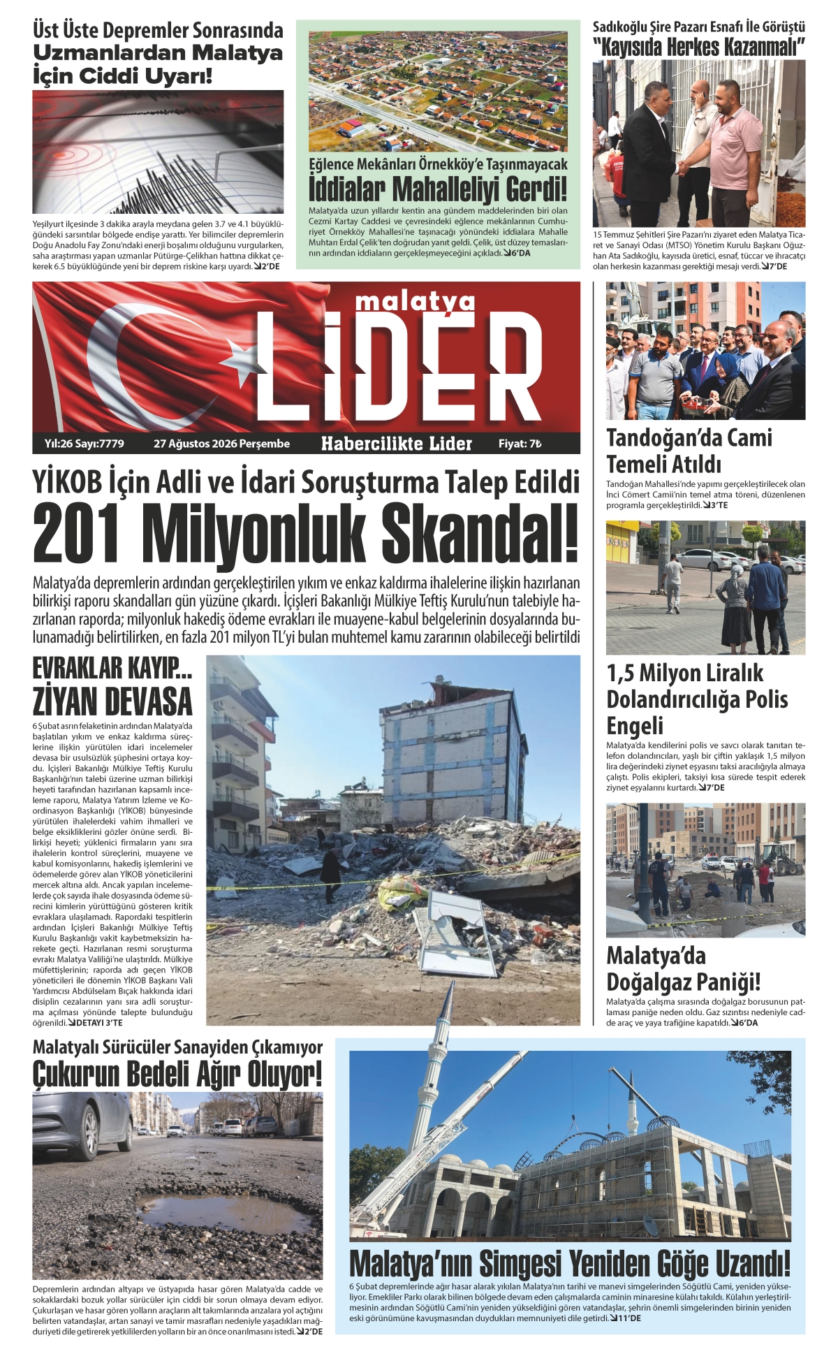 27 AĞUSTOS 2026 LİDER GAZETESİ