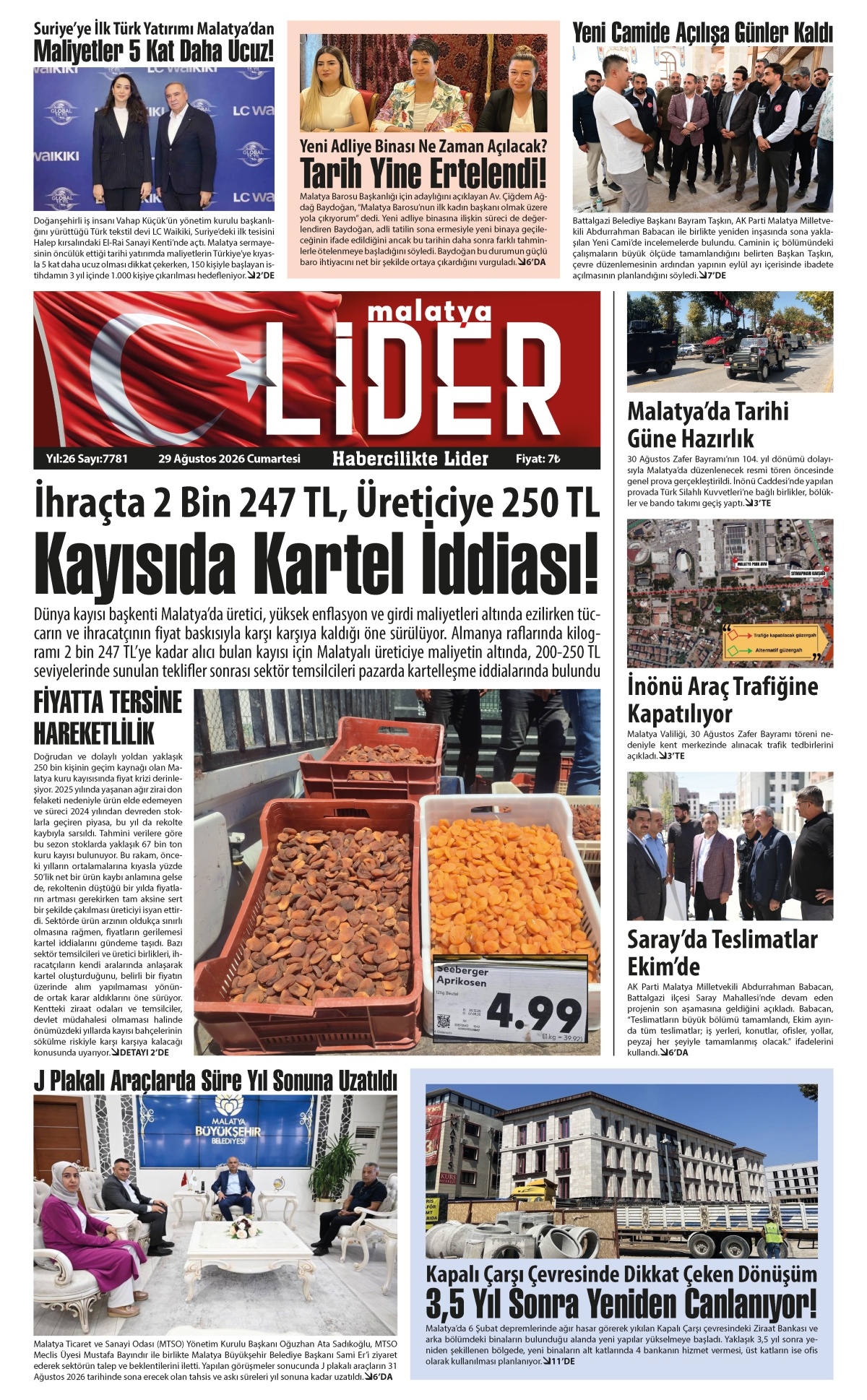 29 AĞUSTOS 2026 LİDER GAZETESİ