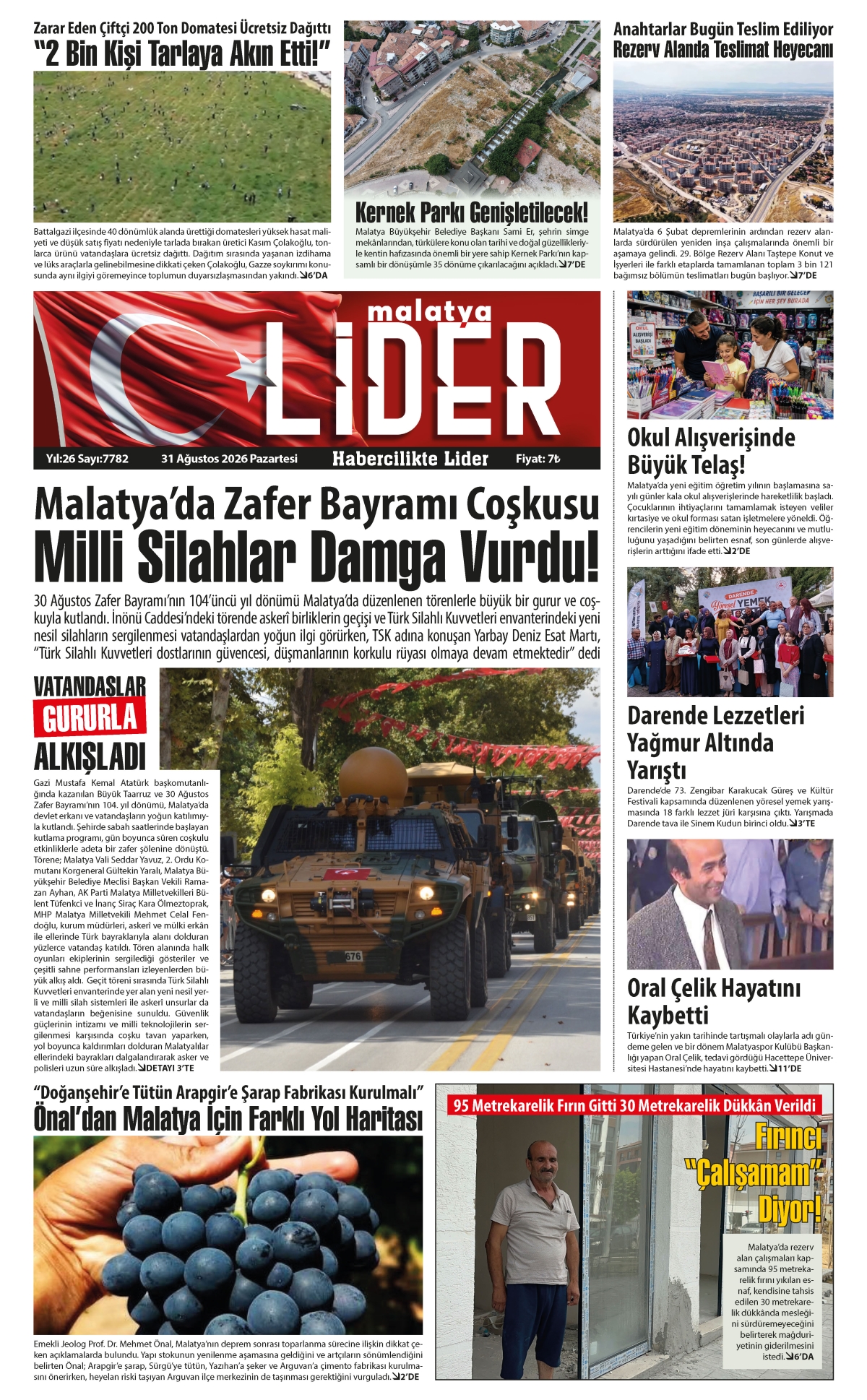 31 AĞUSTOS 2026 LİDER GAZETESİ