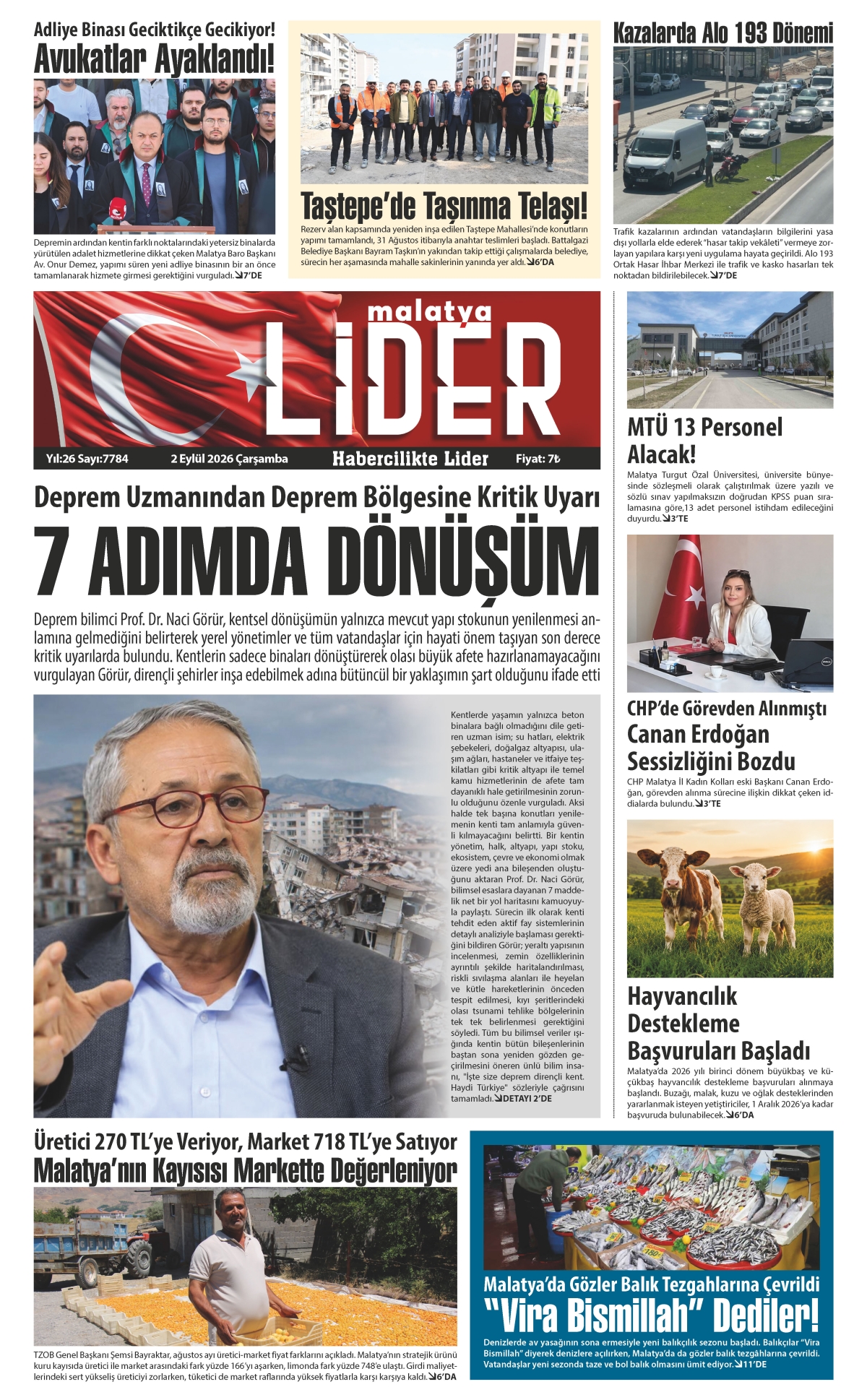 02 EYLÜL 2026 LİDER GAZETESİ