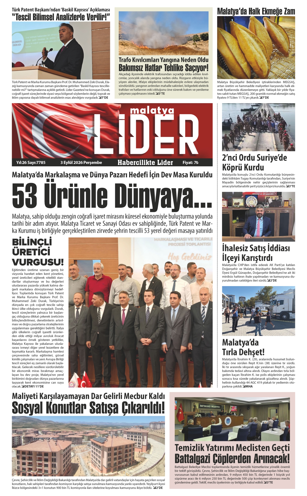 03 EYLÜL 2026 LİDER GAZETESİ