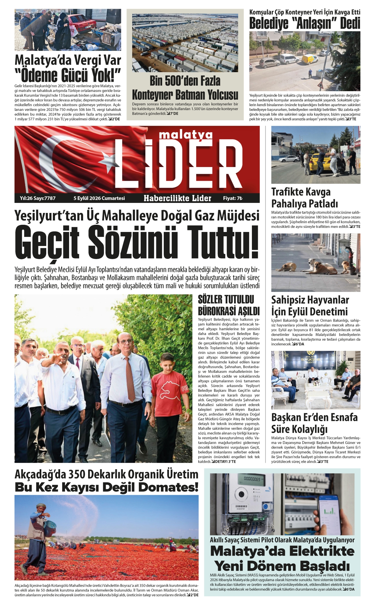 05 EYLÜL 2026 LİDER GAZETESİ