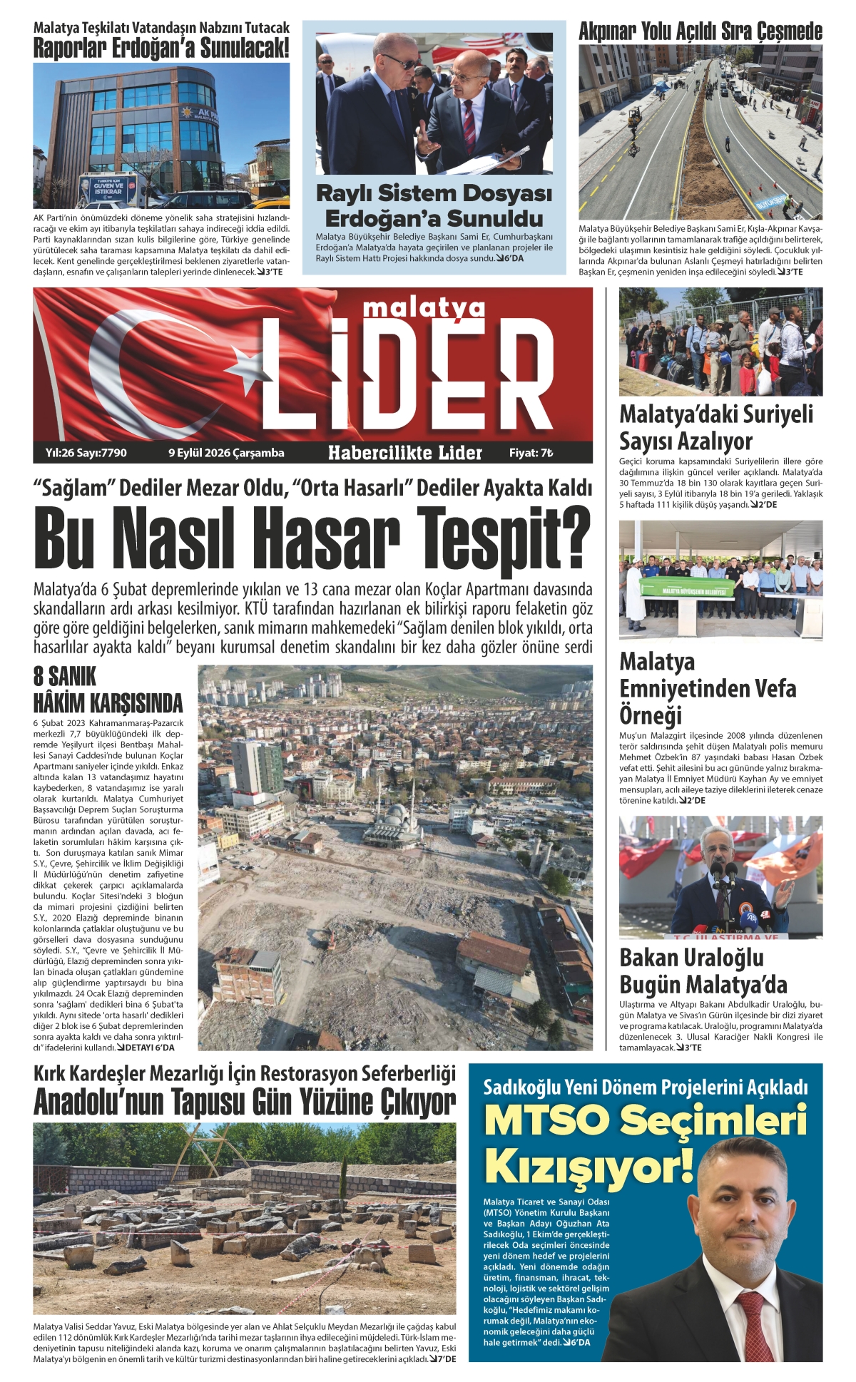 09 EYLÜL 2026 LİDER GAZETESİ