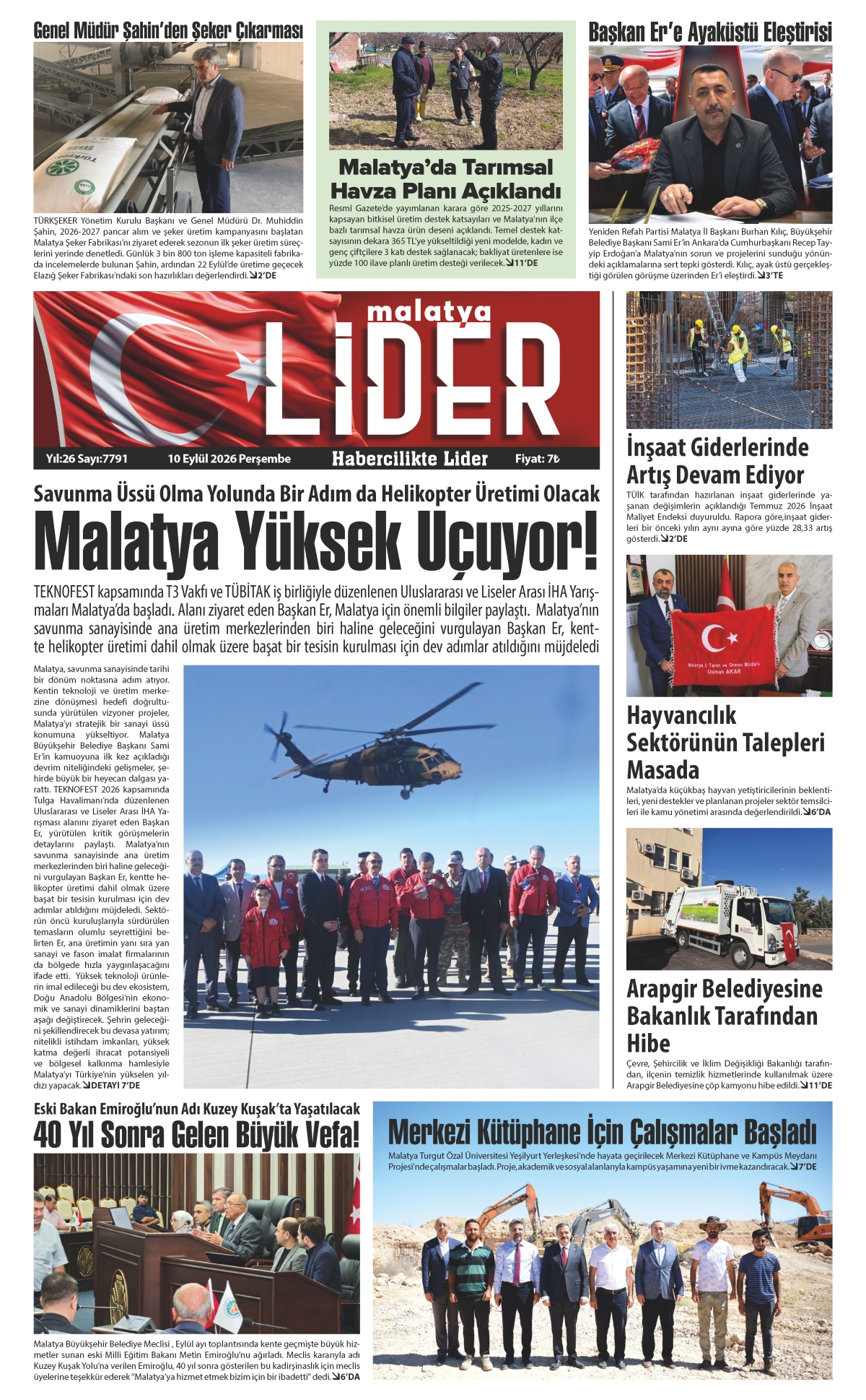 10 EYLÜL 2026 LİDER GAZETESİ