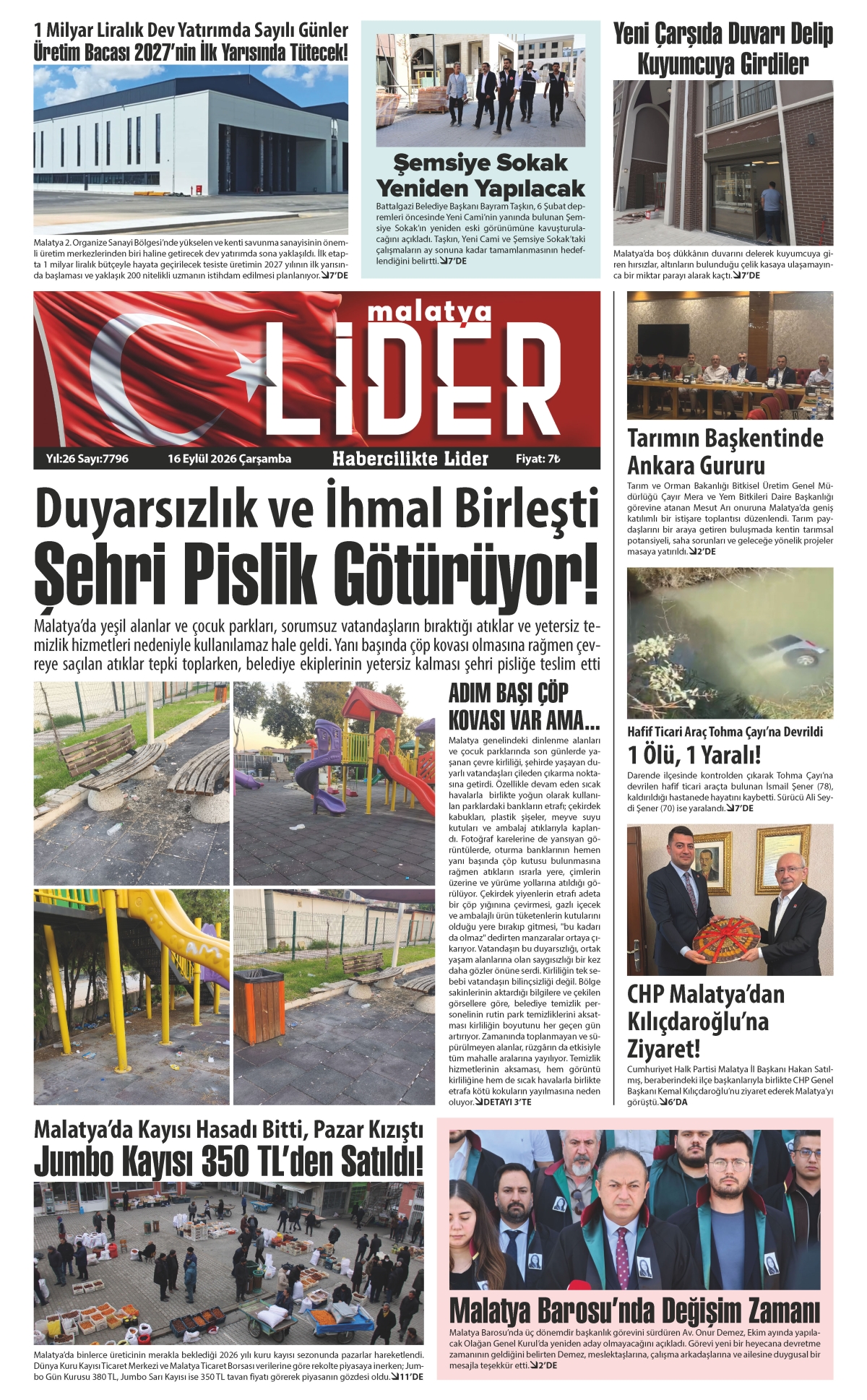16 EYLÜL 2026 LİDER GAZETESİ