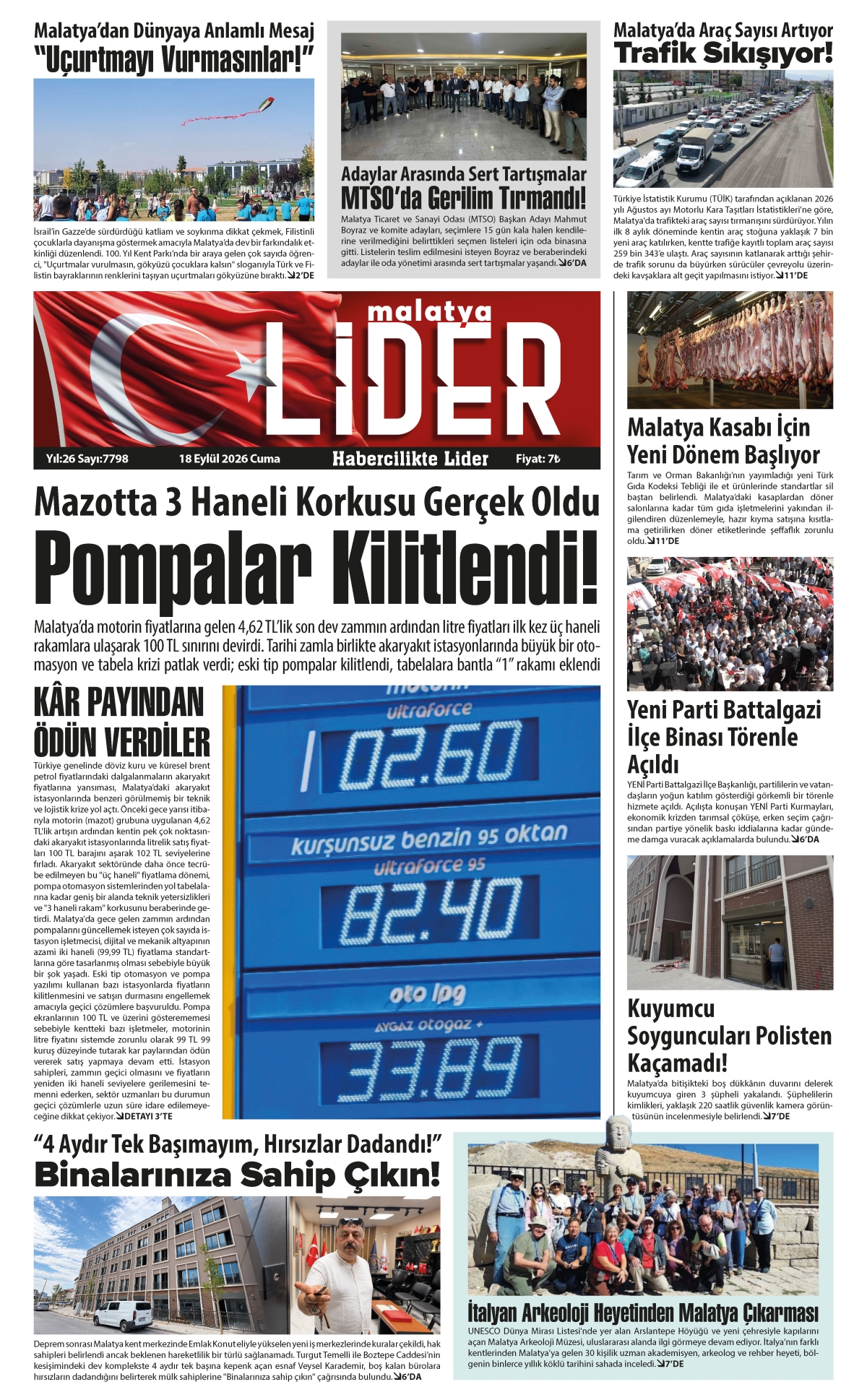 18 EYLÜL 2026 LİDER GAZETESİ
