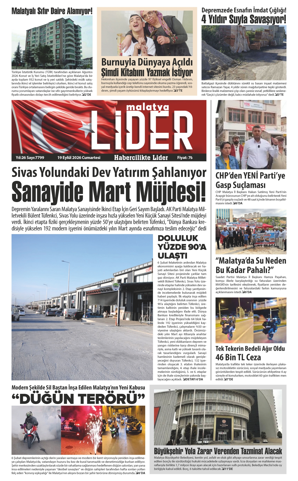 19 EYLÜL 2026 LİDER GAZETESİ