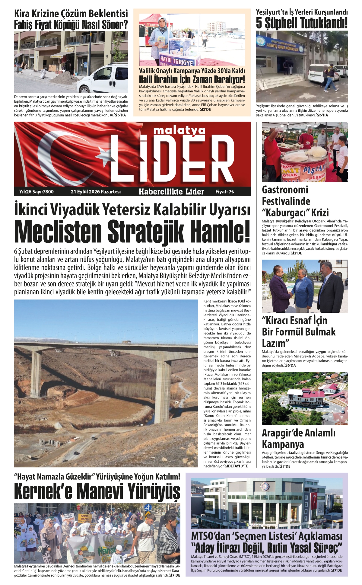 21 EYLÜL 2026 LİDER GAZETESİ