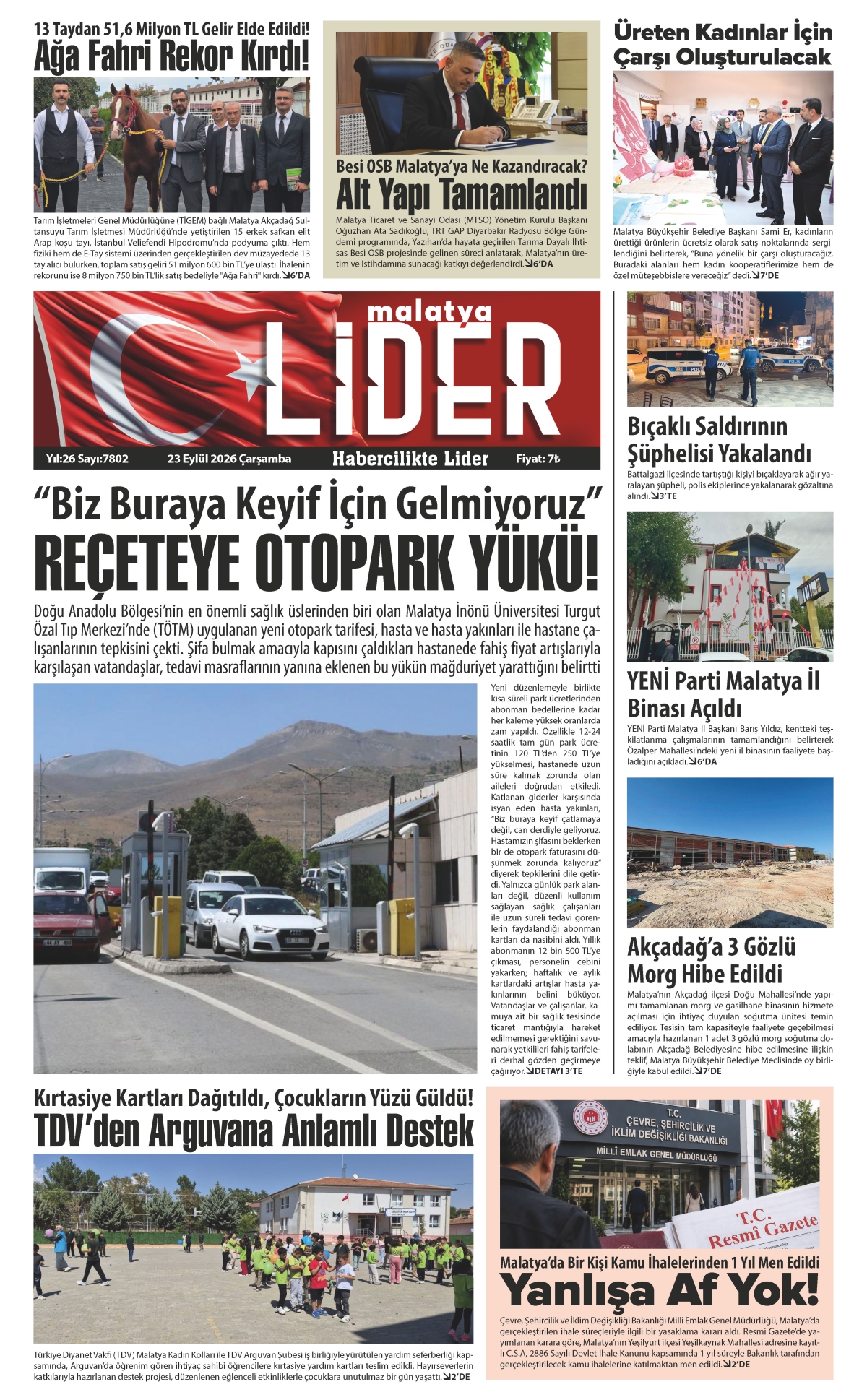 23 EYLÜL 2026 LİDER GAZETESİ