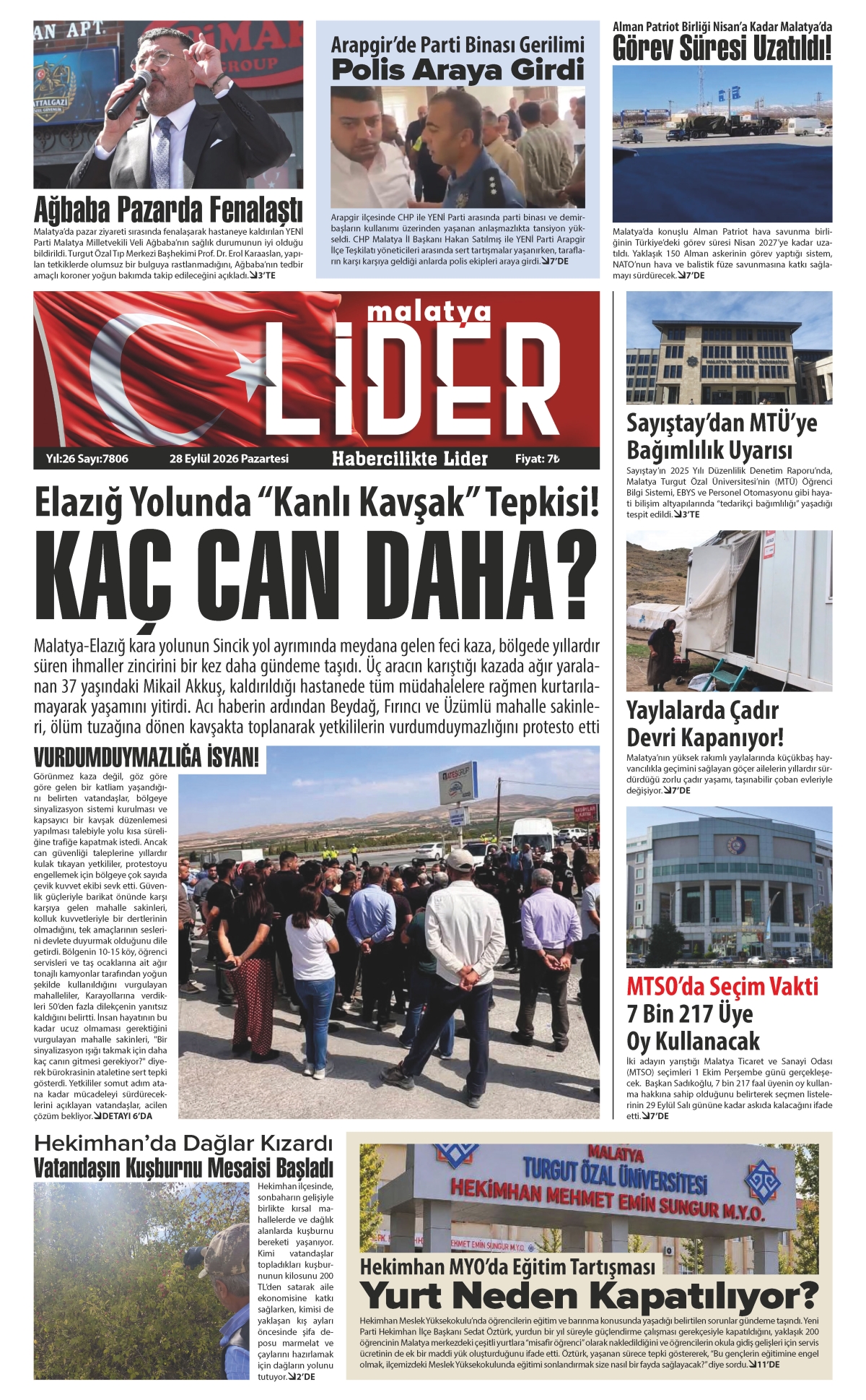 28 EYLÜL 2026 LİDER GAZETESİ