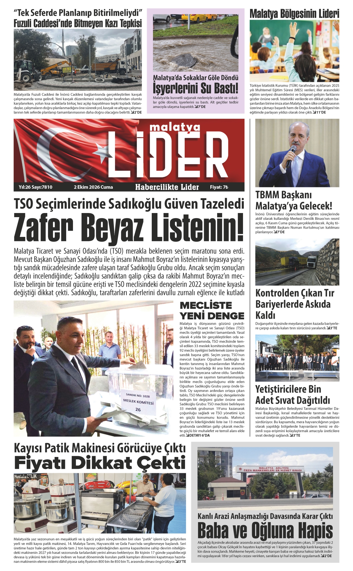02 EKİM 2026 LİDER GAZETESİ