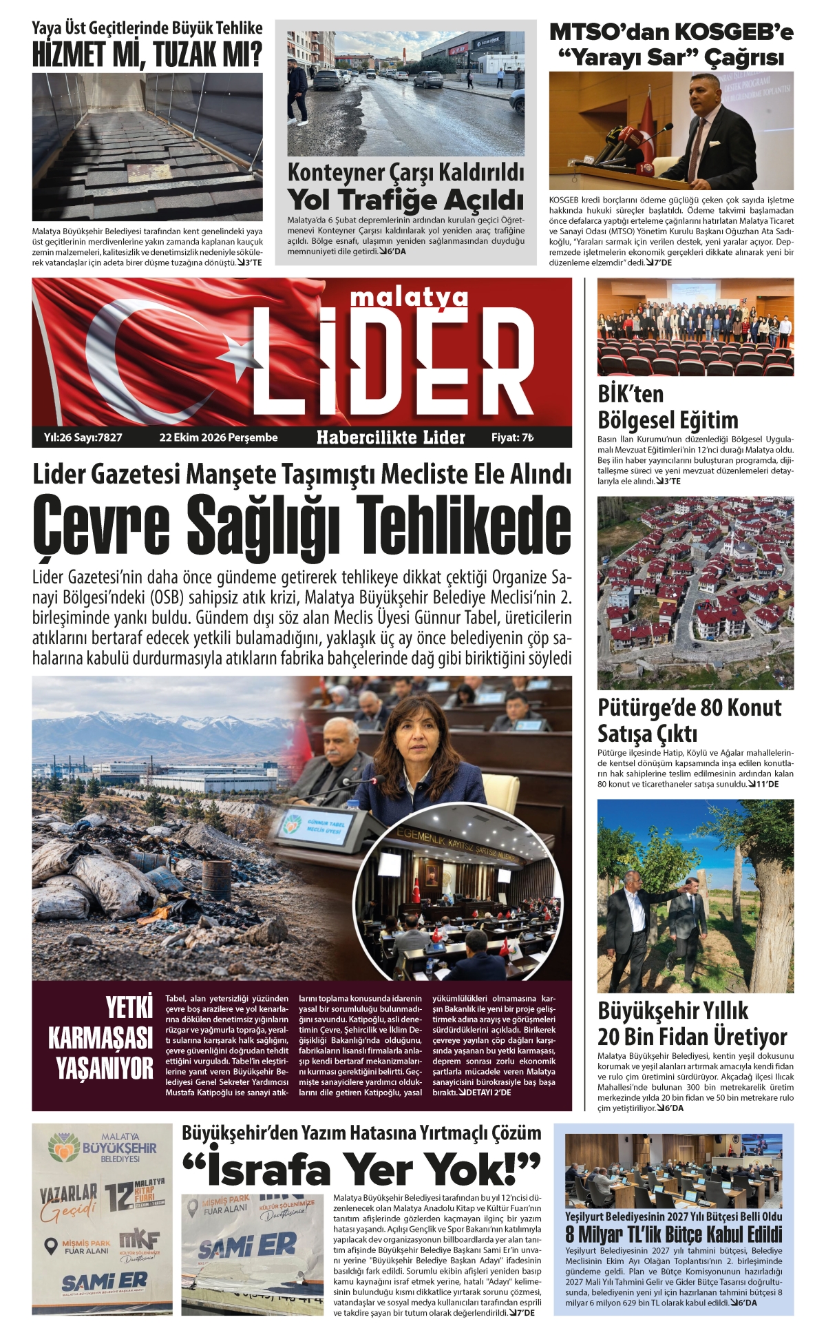 22 EKİM 2026 LİDER GAZETESİ