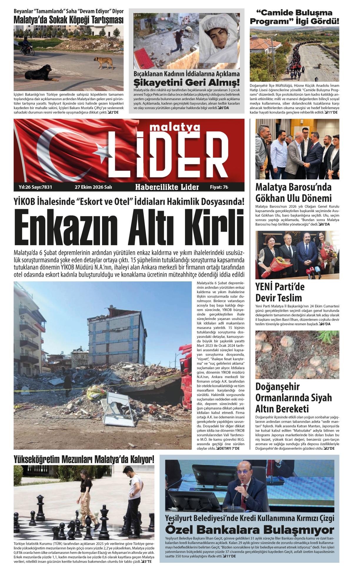 27 EKİM 2026 LİDER GAZETESİ