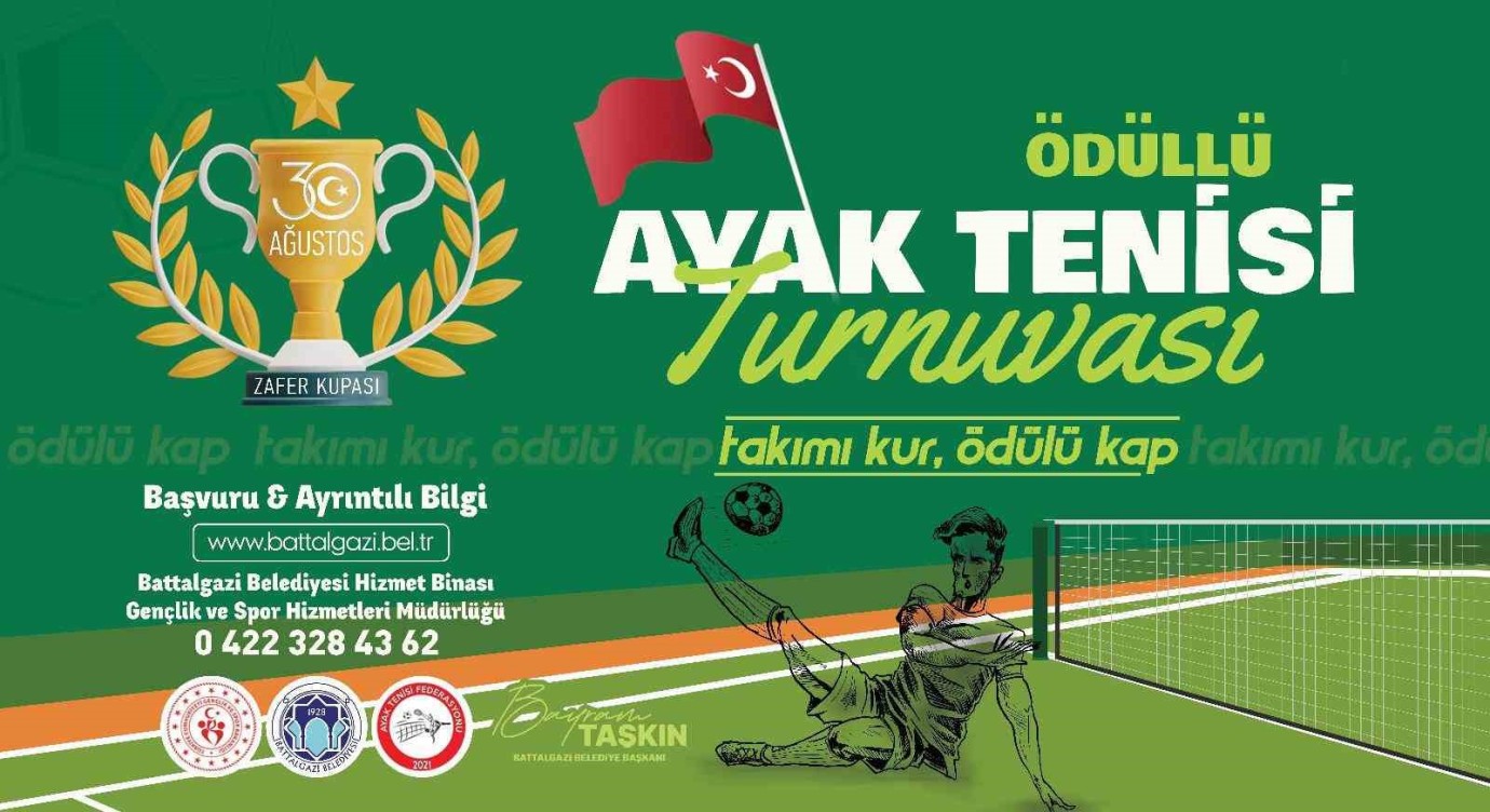 Battalgazi Belediyesi Zafer Bayramı’na Özel Ödüllü Ayak Tenisi Turnuvası Düzenliyor