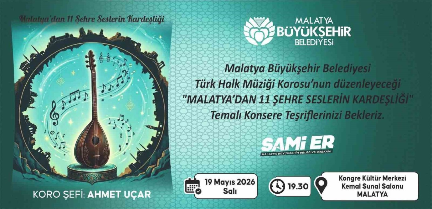 Malatya Büyükşehir Belediyesi Türkü Gecesi Tertip Ediyor
