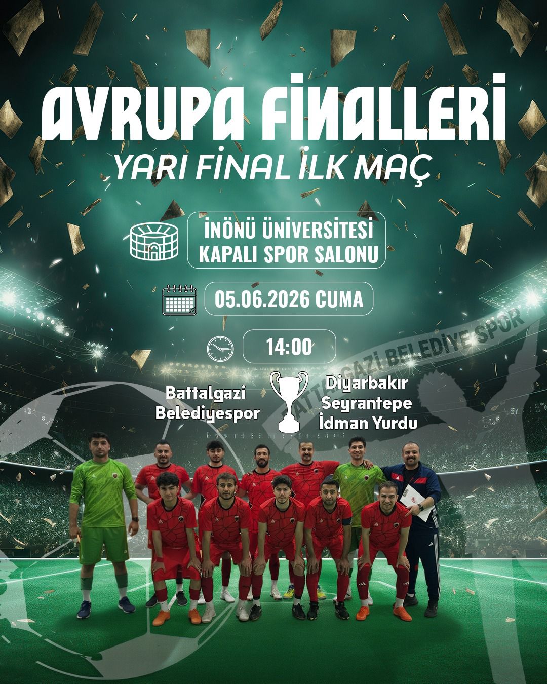 Battalgazi Belediyespor Futsal Takımı Final İçin Sahaya Çıkacak