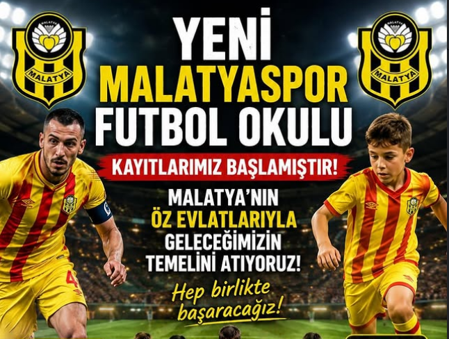 Yeni Malatyaspor Futbol Okulu Kayıtları Başladı