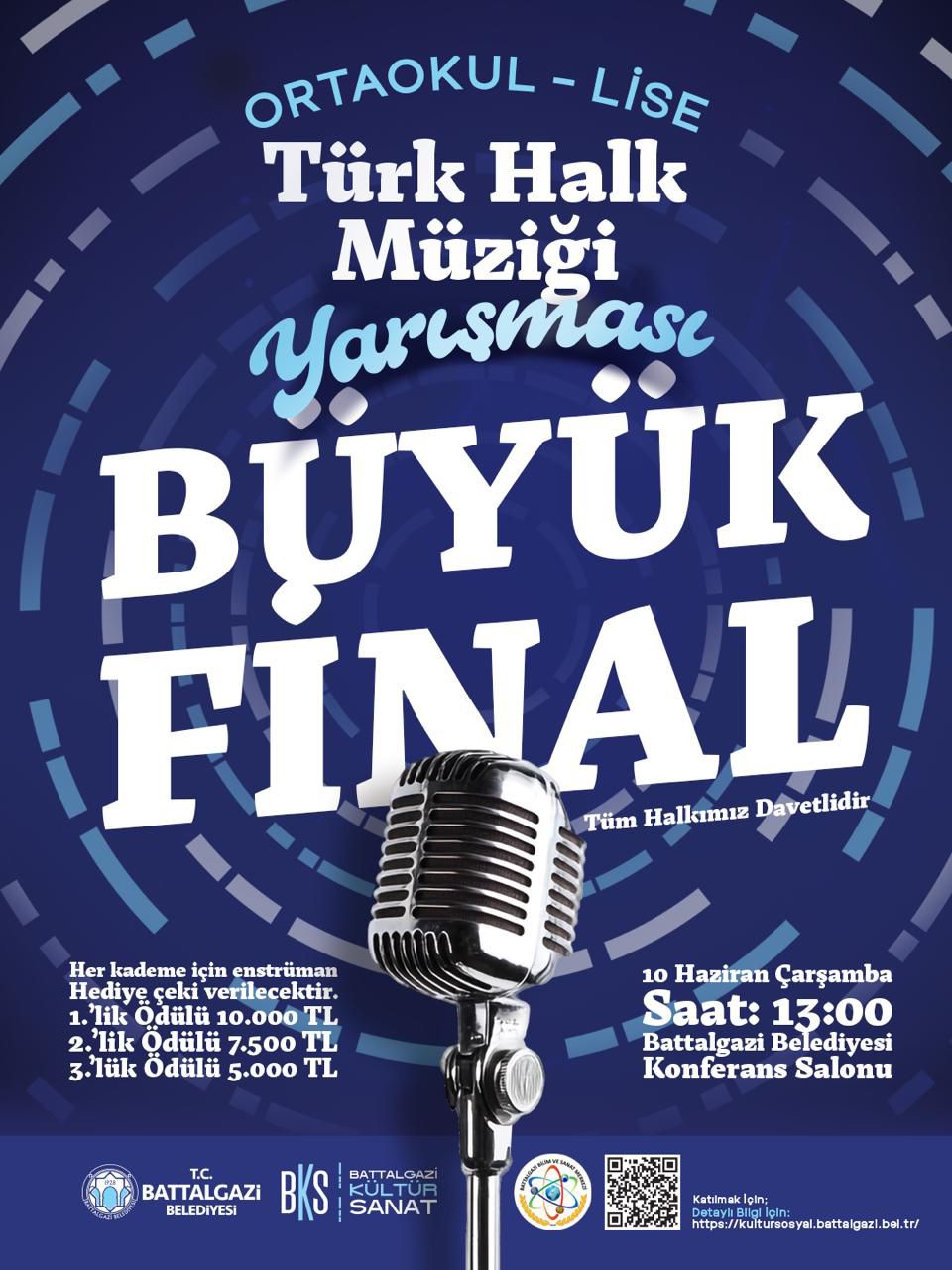 Battalgazi’de Türk Halk Müziği Yarışması Finali 10 Haziran'da